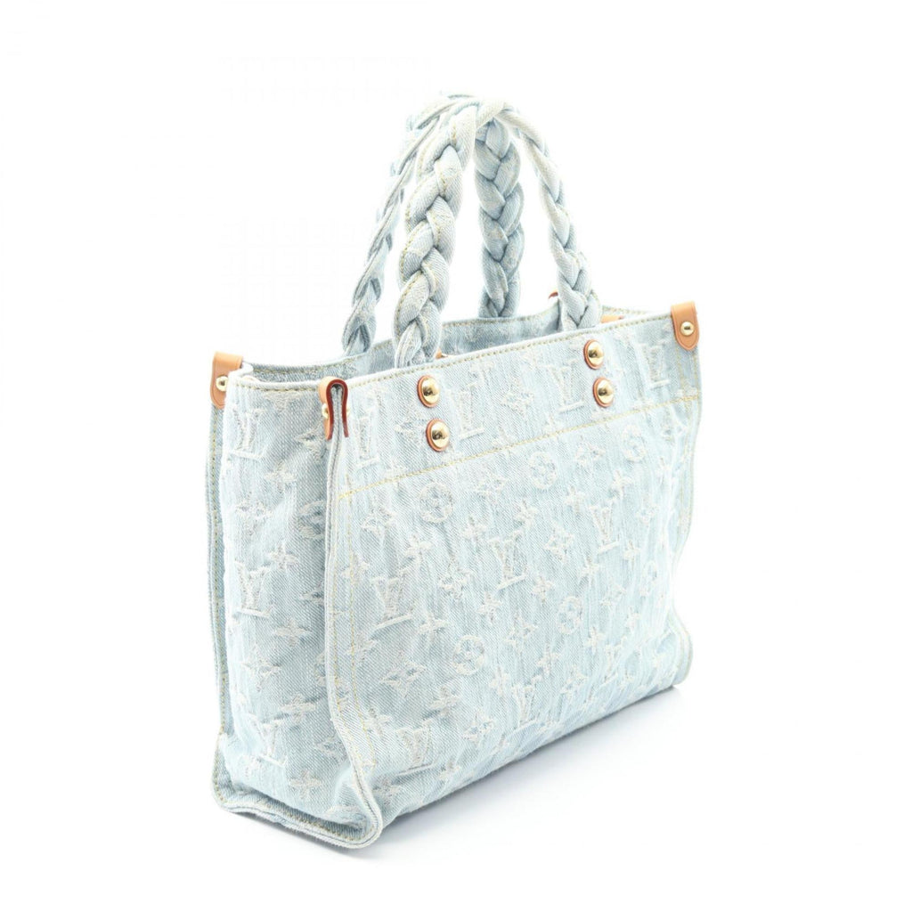 Louis Vuitton Blue Denim Leather Handbag (Pre-Owned)