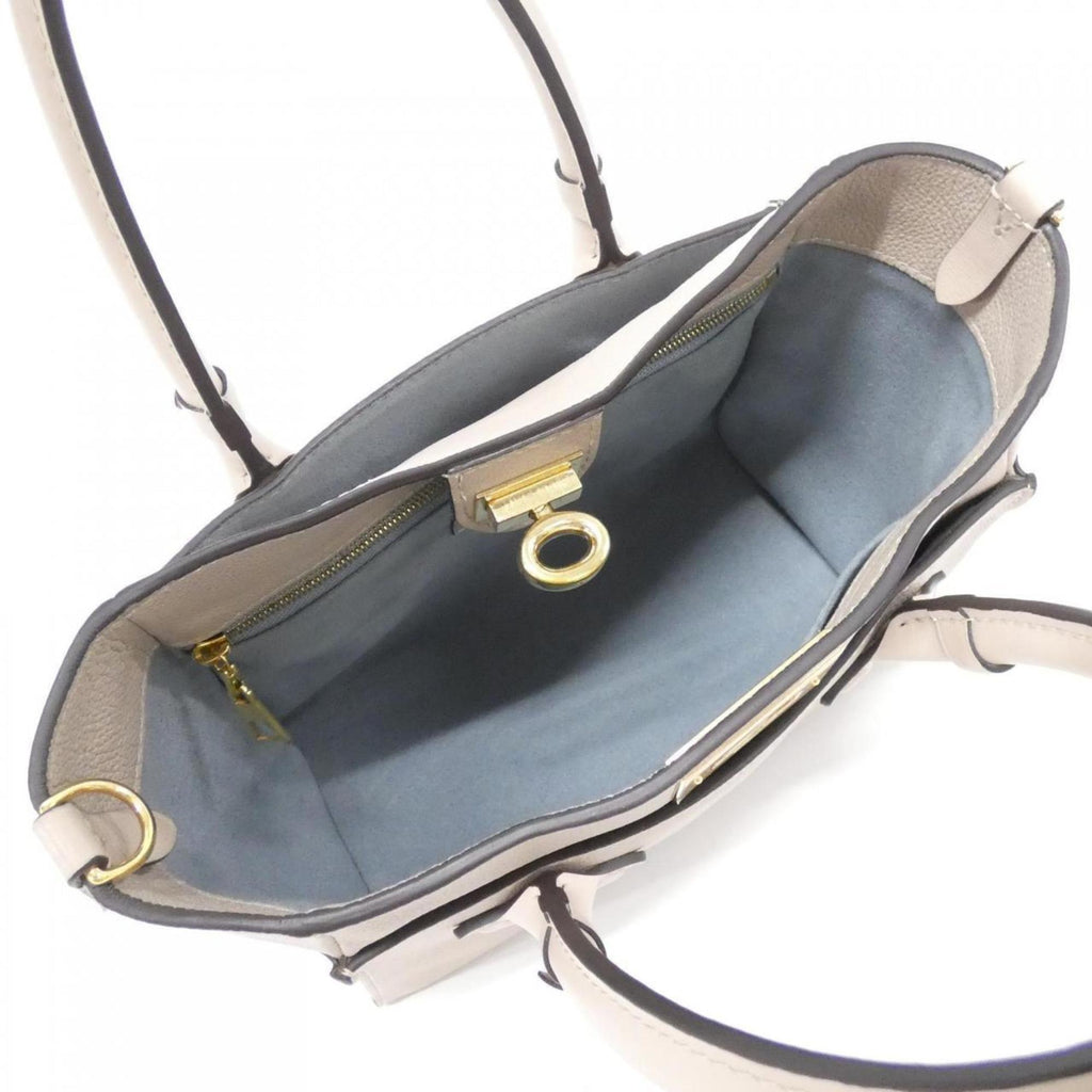 Louis Vuitton Gray Grayish Coated Canvas Leather Handbag (Pre-Owned)