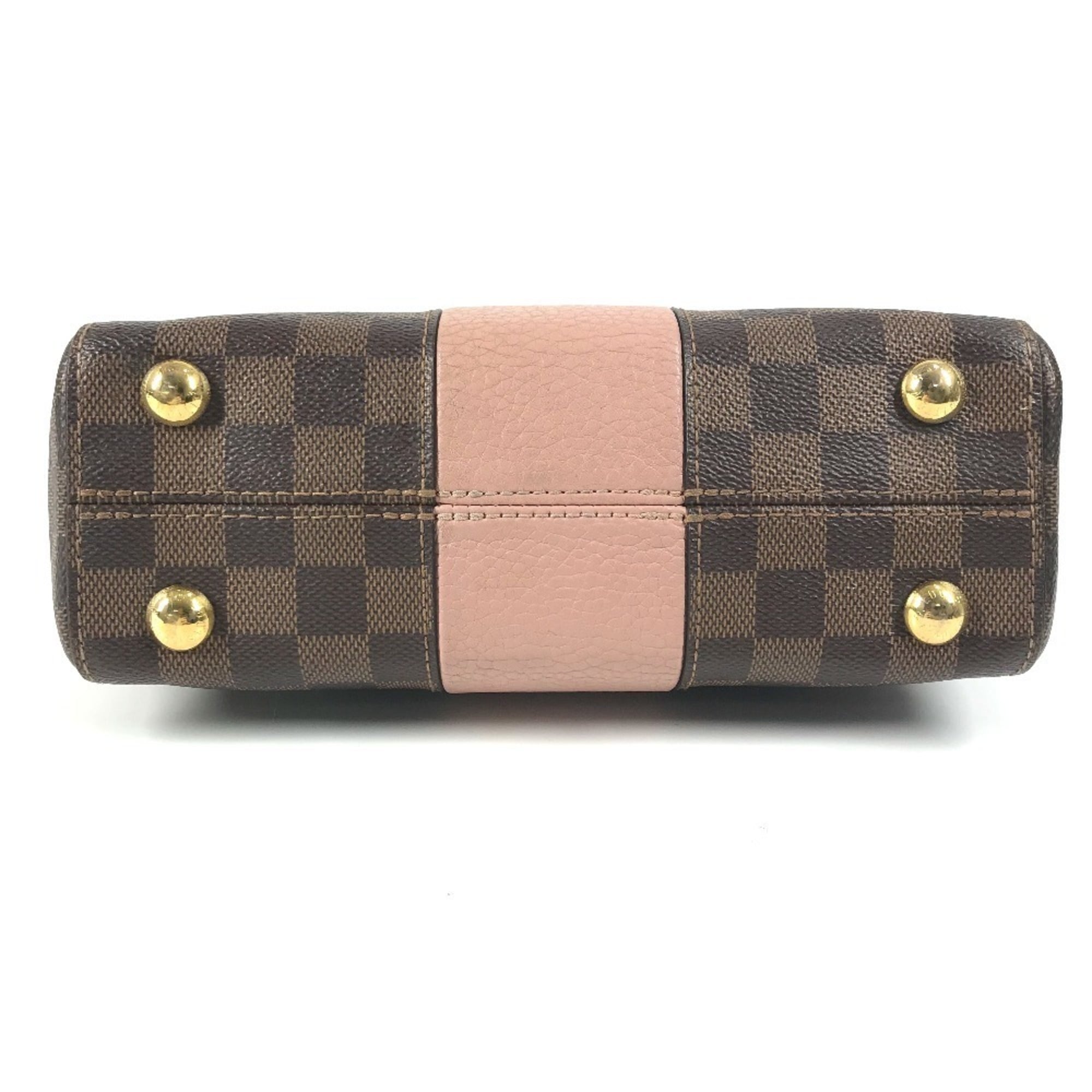 Louis Vuitton Damier Brown Pink Damier Canvas Handbag Shoulder Bag (Pre-Owned)