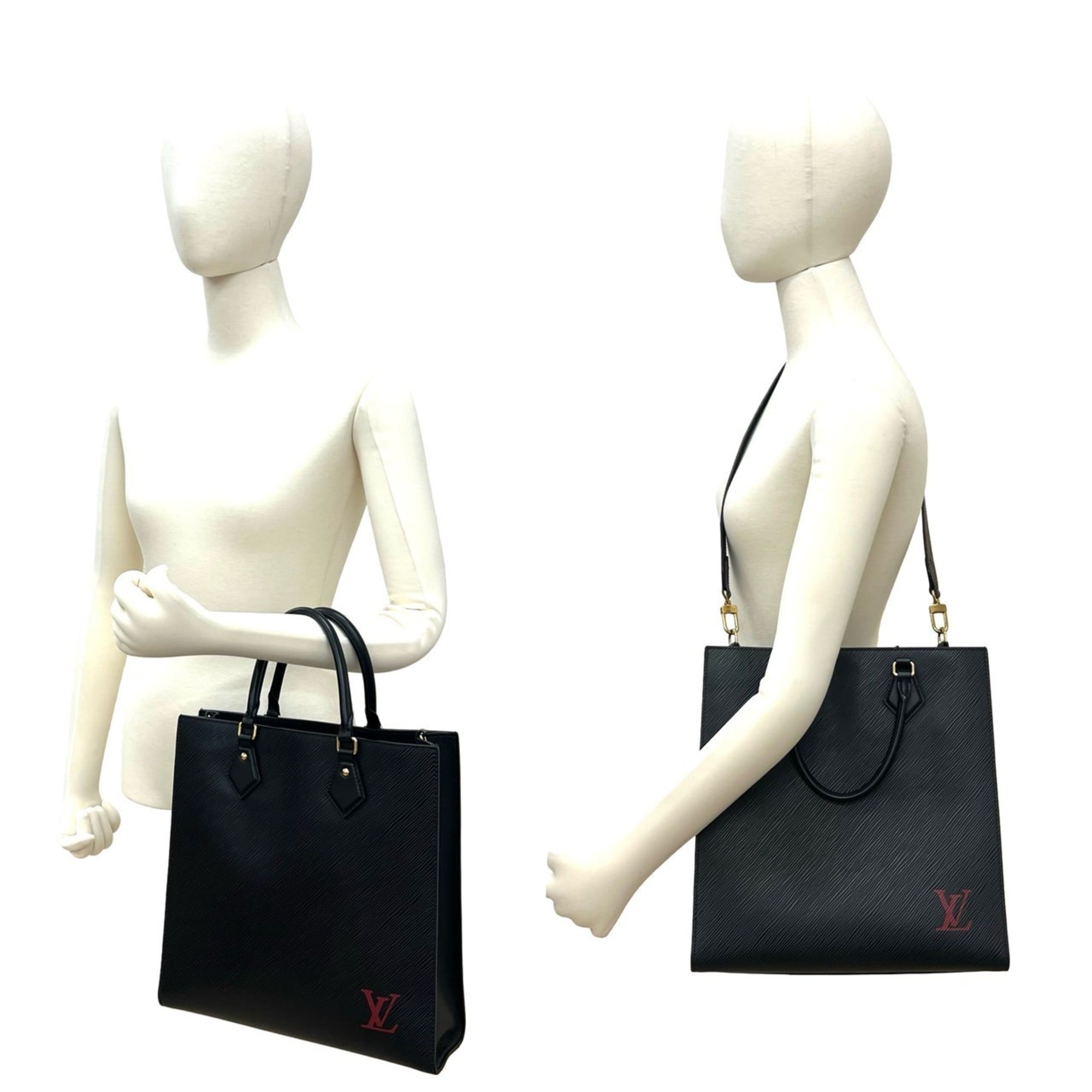 Louis Vuitton Black Epi Leather Handbag Shoulder Bag Tote Bag (Pre-Owned)