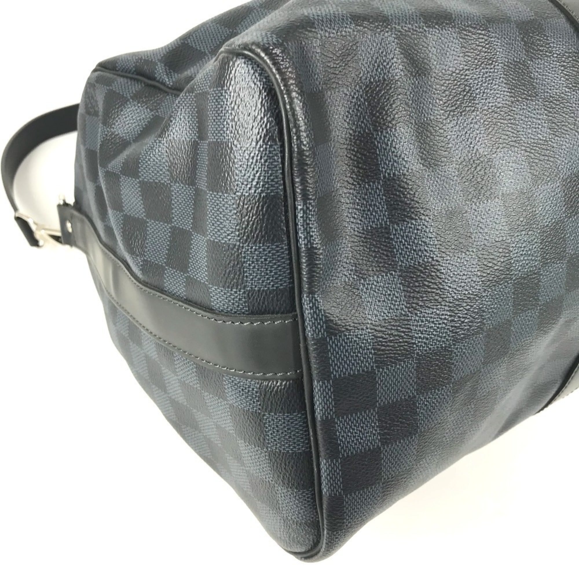 Louis Vuitton Damier Cobalt Navy Canvas Boston Bag Shoulder Bag (Pre-Owned)