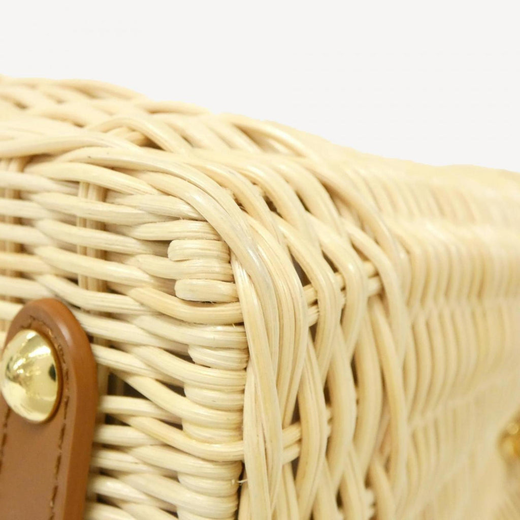 Louis Vuitton Brown Natural Rattan Leather Handbag (Pre-Owned)