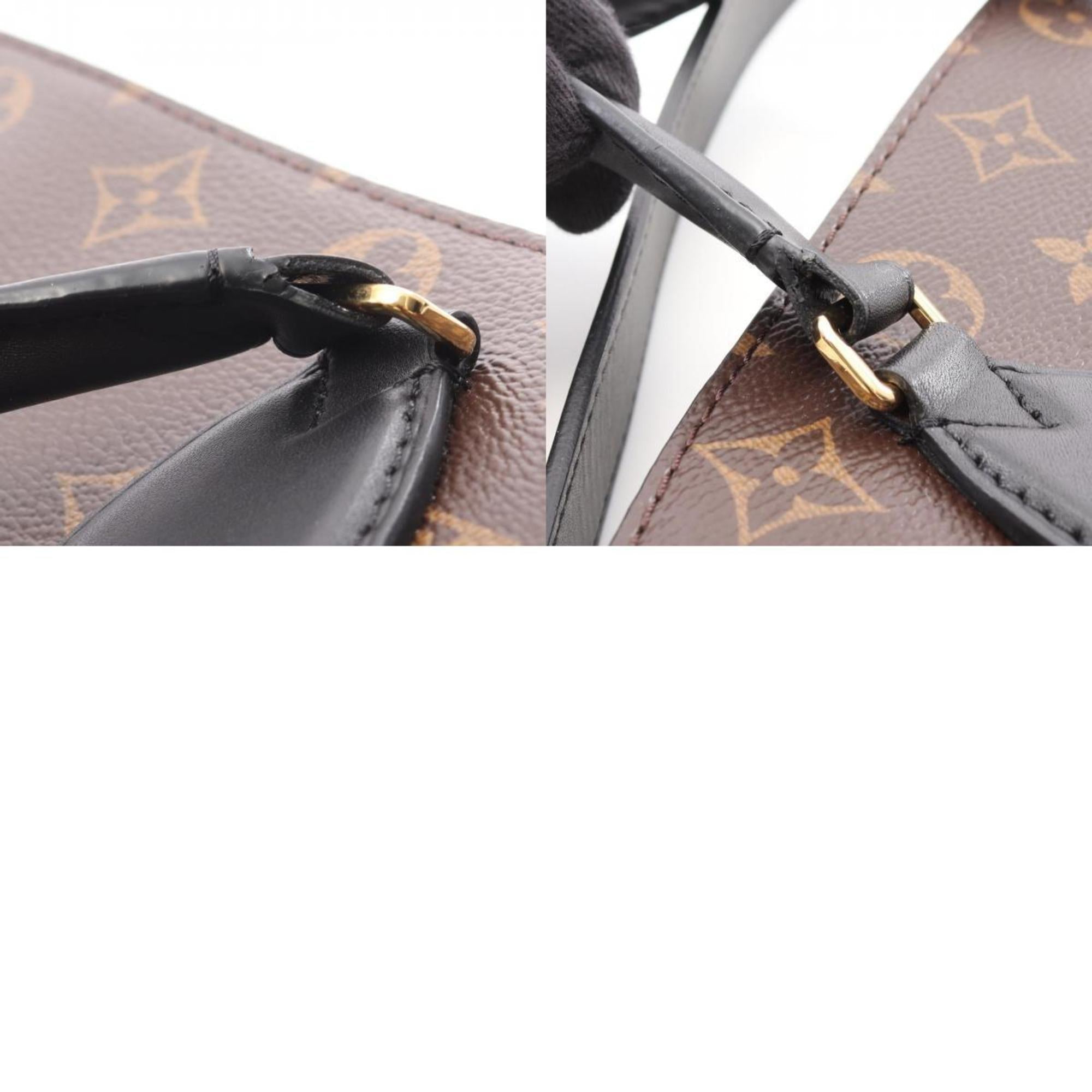 Louis Vuitton Black Brown Noir Pvc Coated Canvas Leather Tote Bag (Pre-Owned)