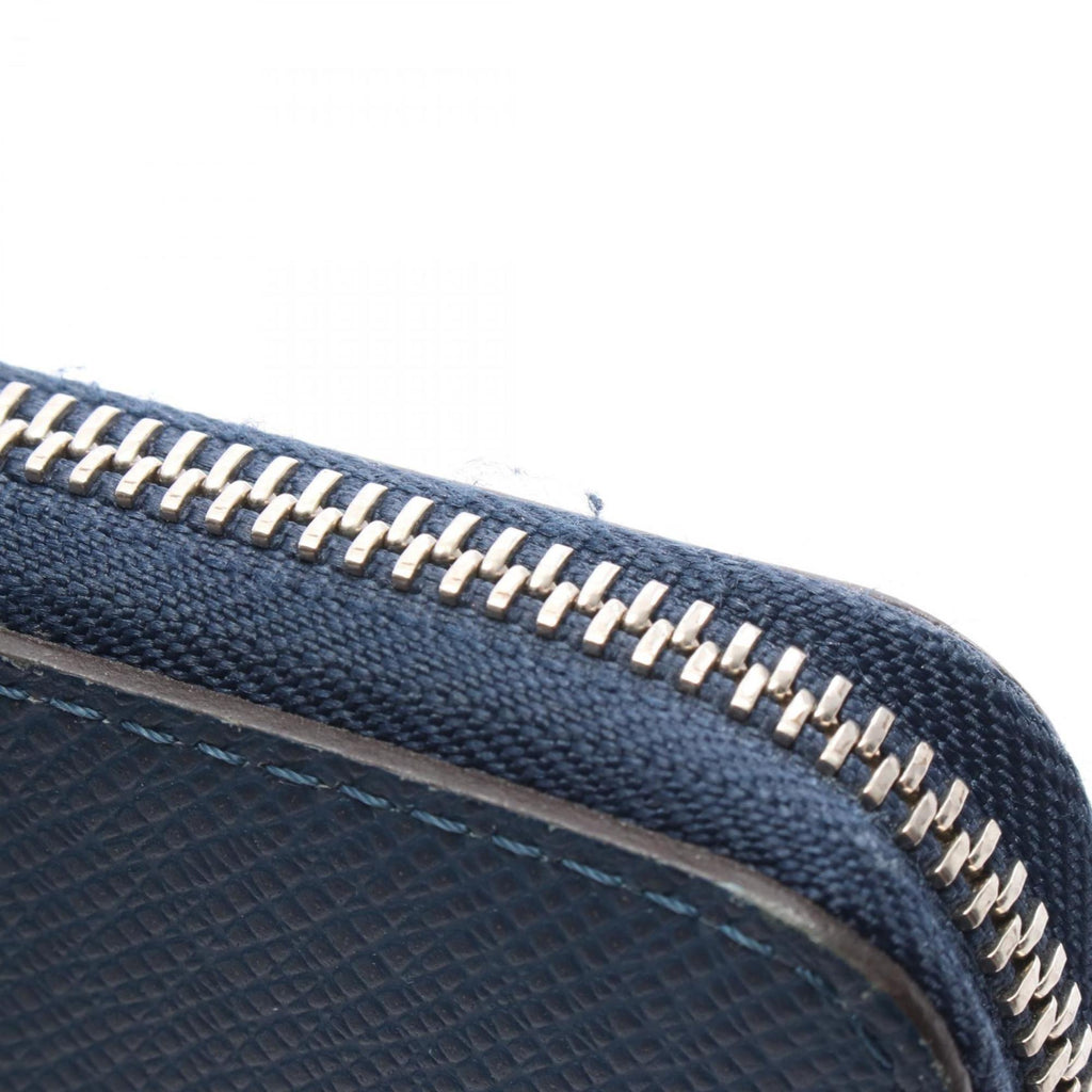 Louis Vuitton Navy Leather Long Wallet (Bi-Fold) (Pre-Owned)