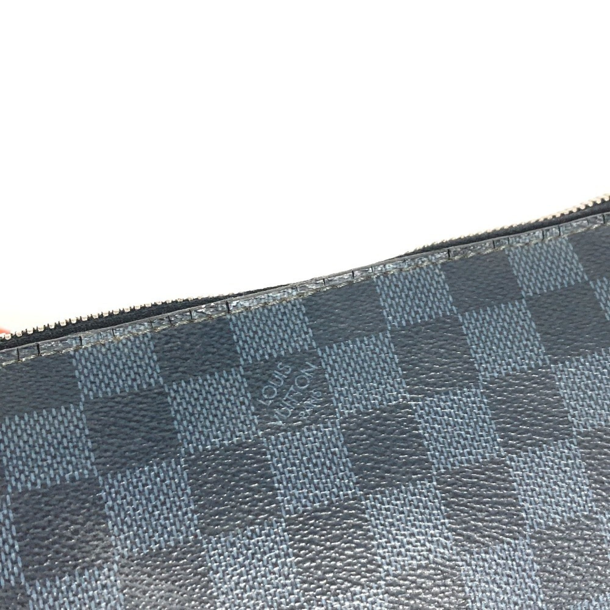 Louis Vuitton Galle Navy Orange Damier Canvas Messenger Bag Shoulder Bag (Pre-Owned)