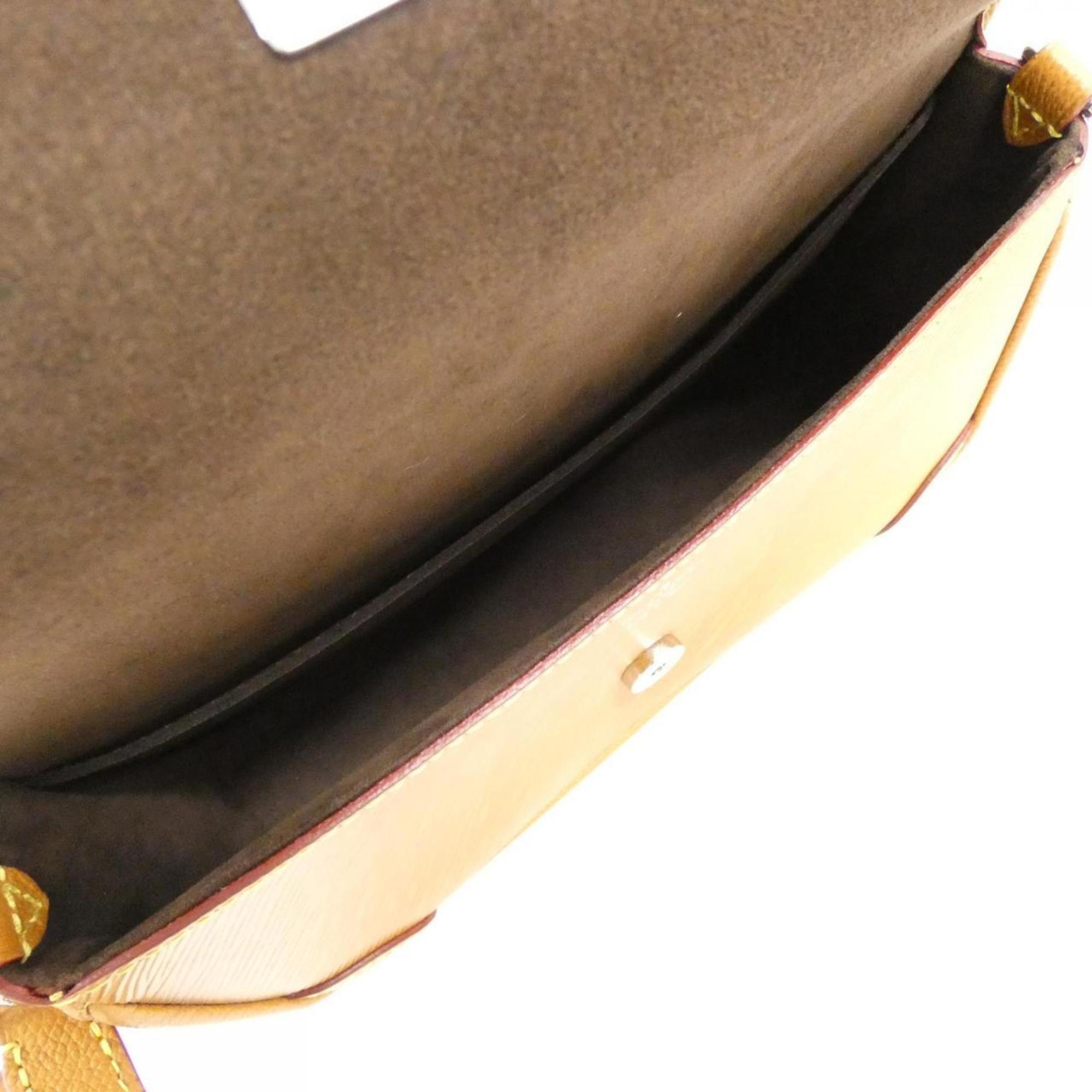 Louis Vuitton Gold Brown Gold Orange Leather Shoulder Bag (Pre-Owned)