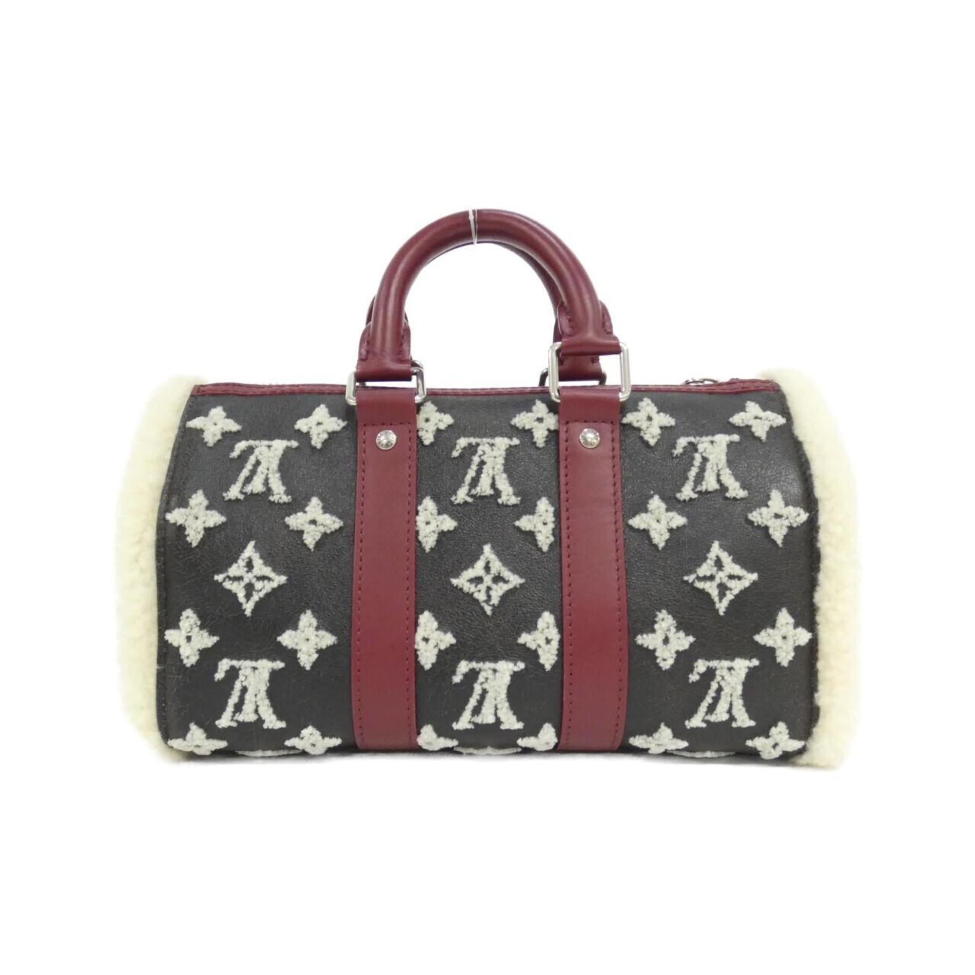 Louis Vuitton Black Ivory Rouge Leather Boston Bag (Pre-Owned)