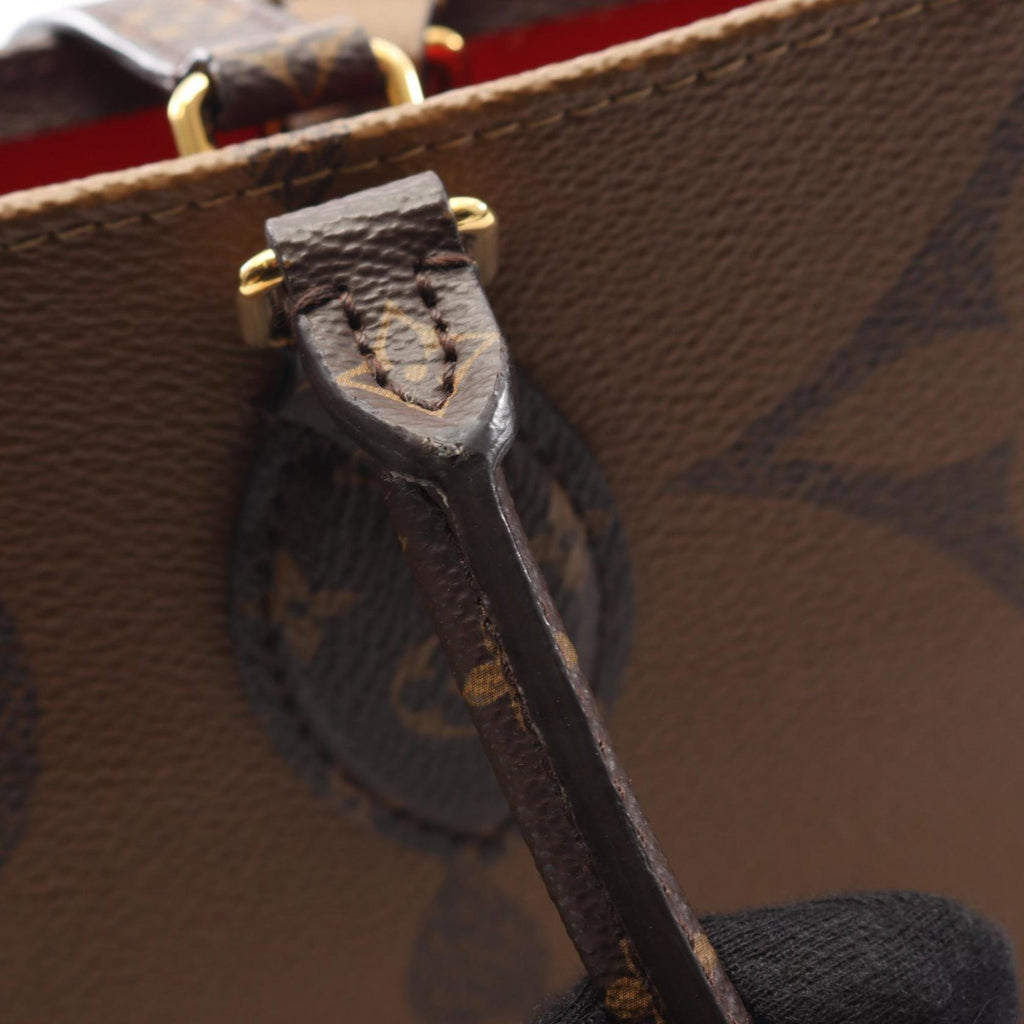 Louis Vuitton Beige Brown Monogram Coated Canvas Tote Bag (Pre-Owned)
