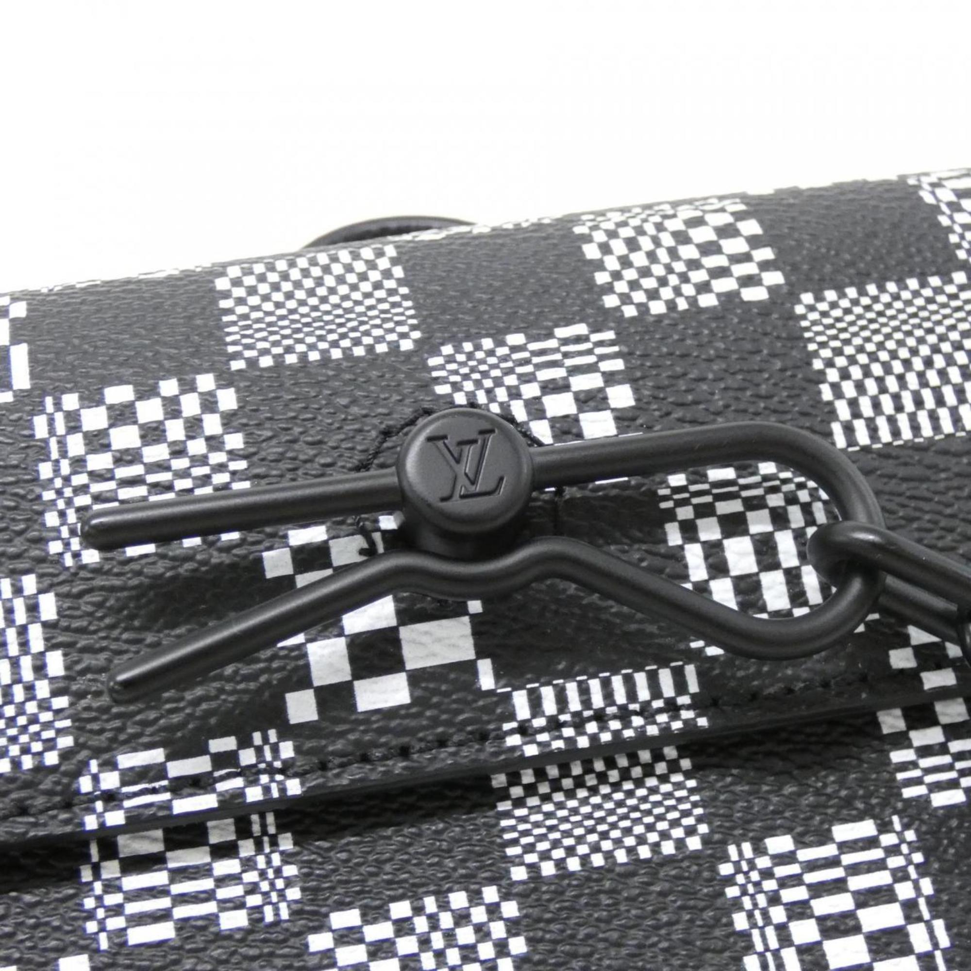 Louis Vuitton Black Coated Canvas Shoulder Bag (Pre-Owned)