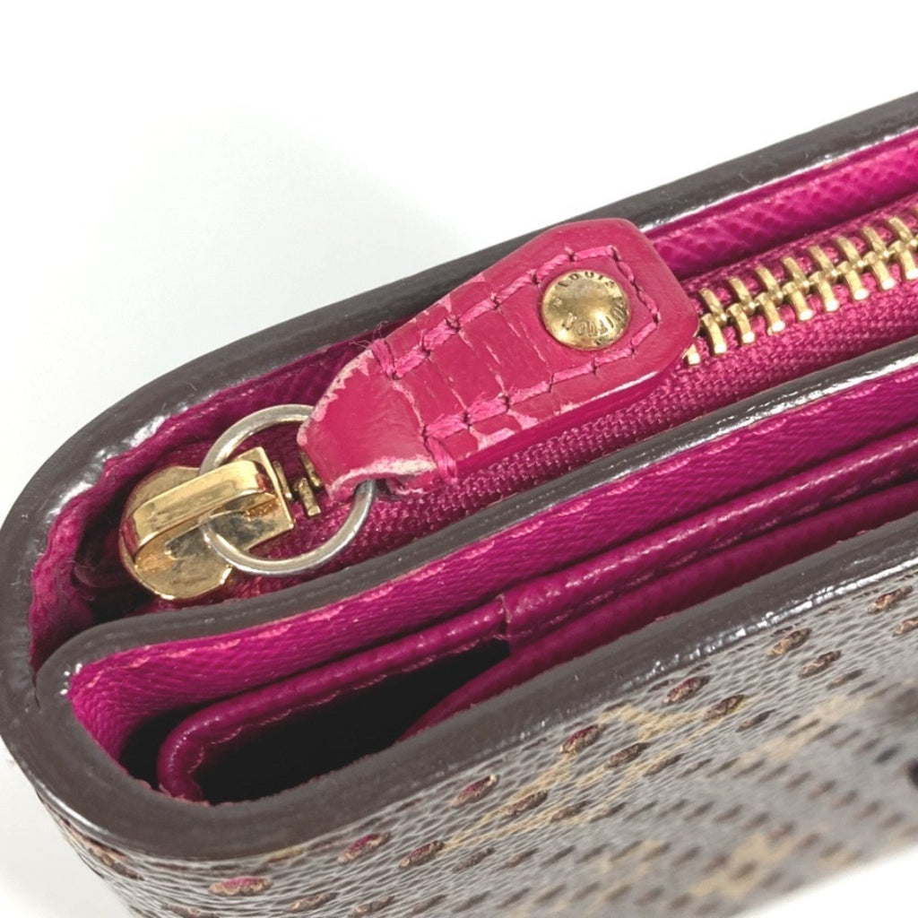 Louis Vuitton Monogram Fuchsia Pink Monogram Pink Monogram Perforated Wallet (Bi-Fold) (Pre-Owned)