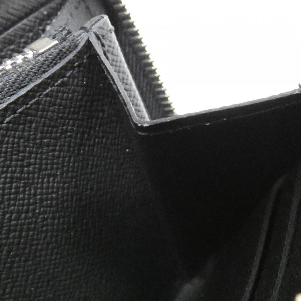 Louis Vuitton Black Leather Long Wallet (Bi-Fold) (Pre-Owned)