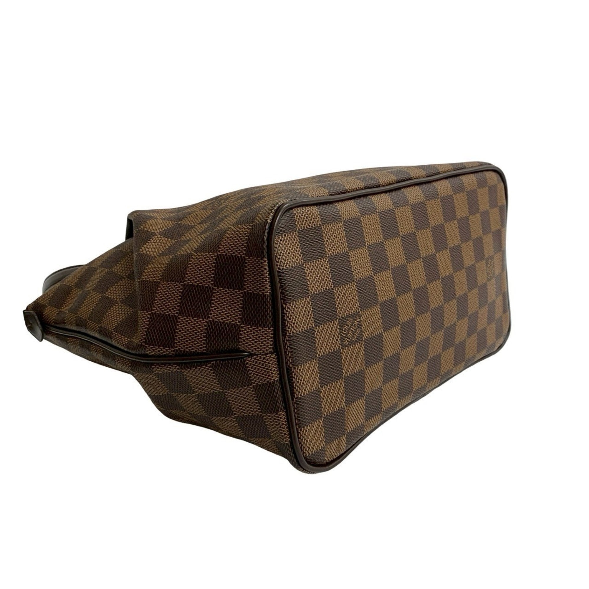 Louis Vuitton Brown Leather Pvc Handbag Tote Bag (Pre-Owned)