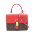 Louis Vuitton Brown Coquelicots Monogram Red Color Coated Canvas Leather Handbag (Pre-Owned)