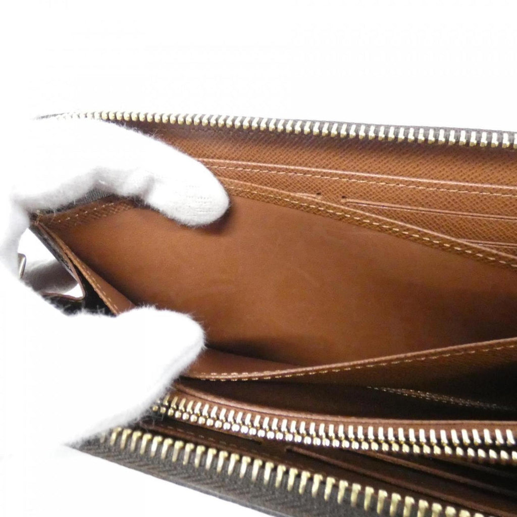 Louis Vuitton Marron Coated Canvas Long Wallet (Bi-Fold) (Pre-Owned)