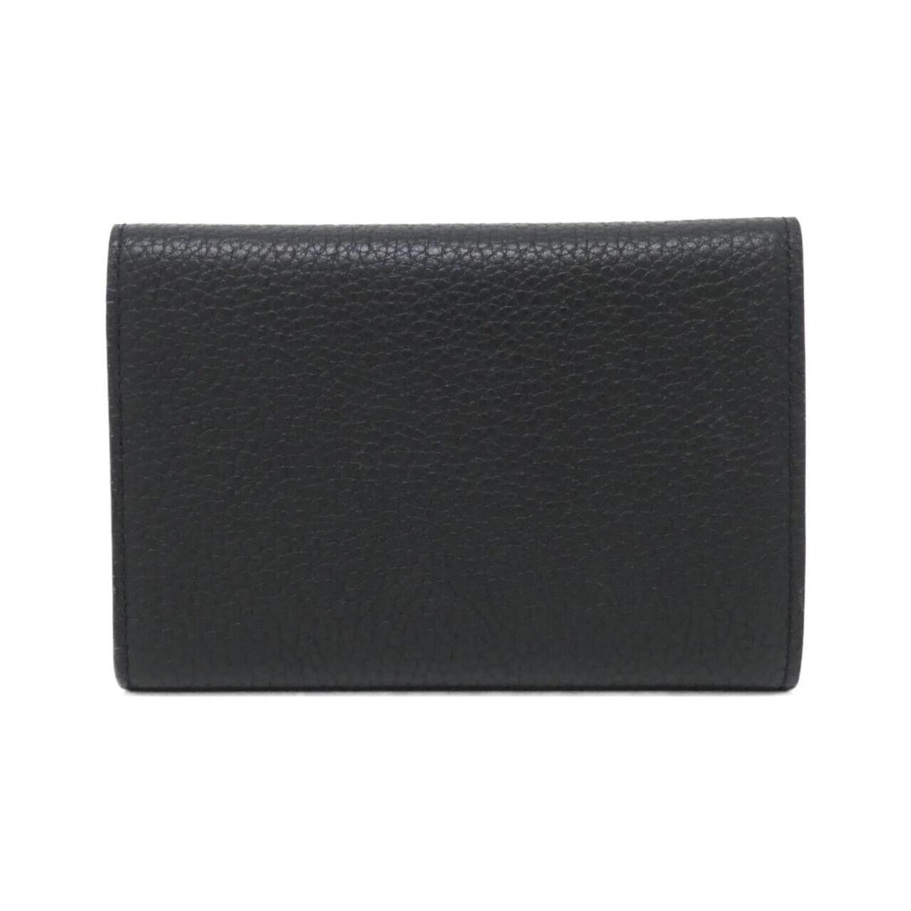 Louis Vuitton Black Hot Pink Leather Middle Wallet (Tri-Fold) (Pre-Owned)