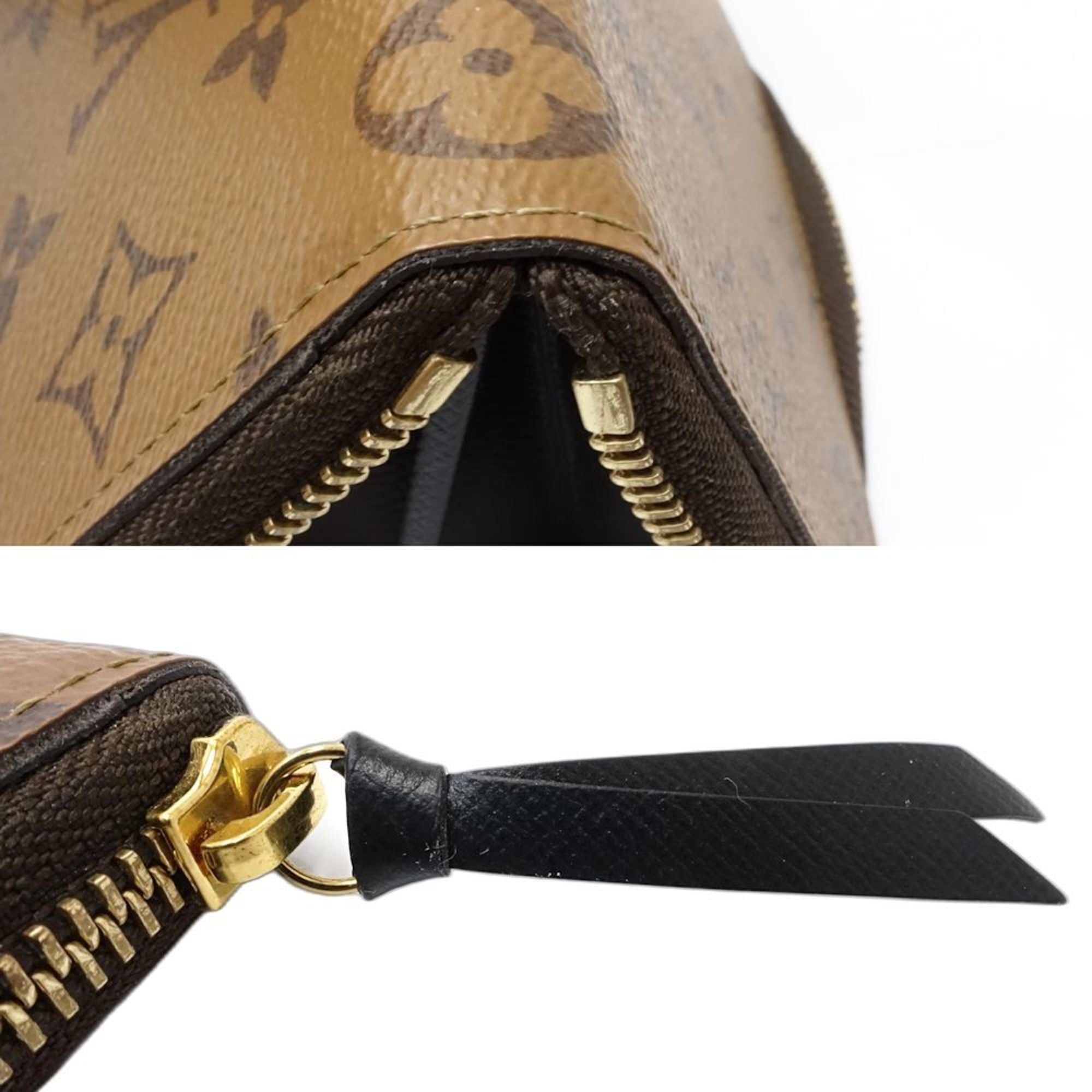 Louis Vuitton Monogram Reverse Brown Canvas Long Wallet (Bi-Fold) (Pre-Owned)