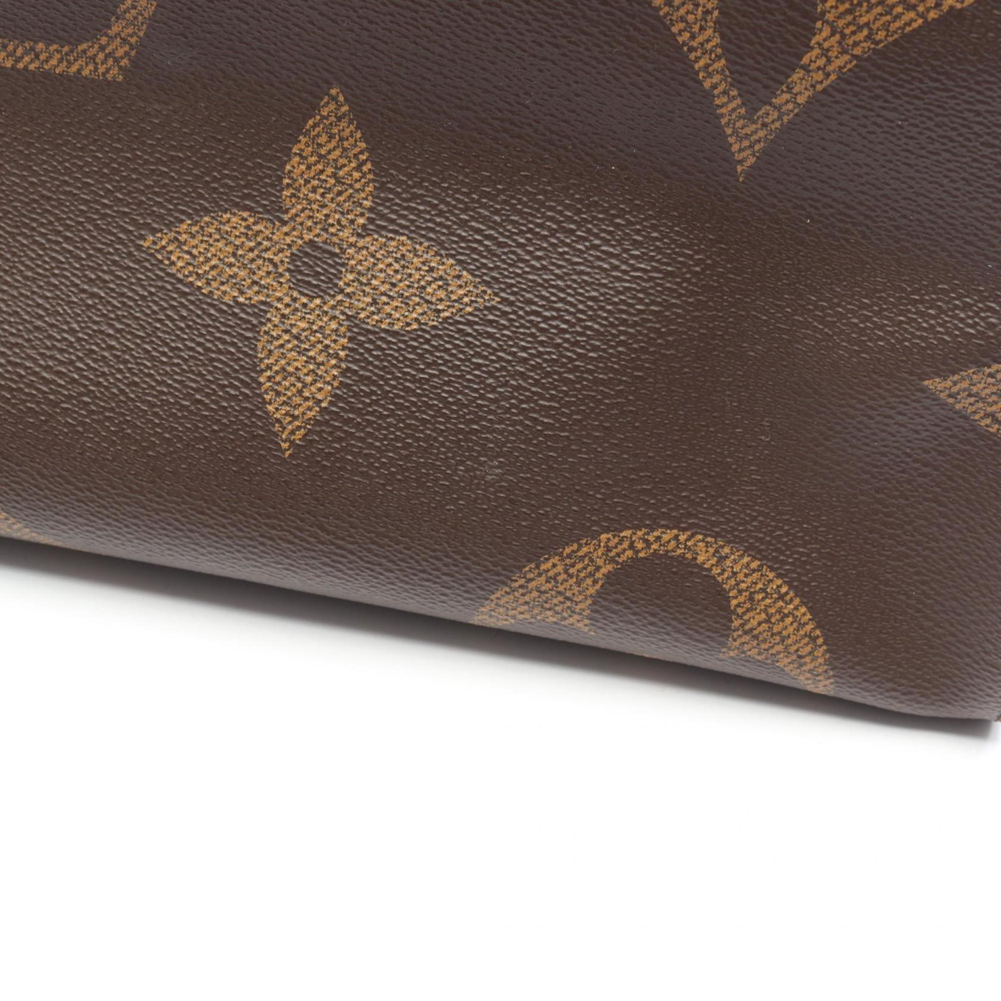 Louis Vuitton Beige Brown Coated Canvas Tote Bag (Pre-Owned)