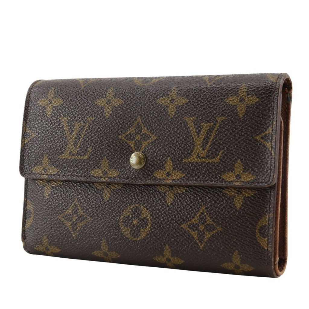 Louis Vuitton Brown Monogram Canvas Wallet (Tri-Fold) (Pre-Owned)