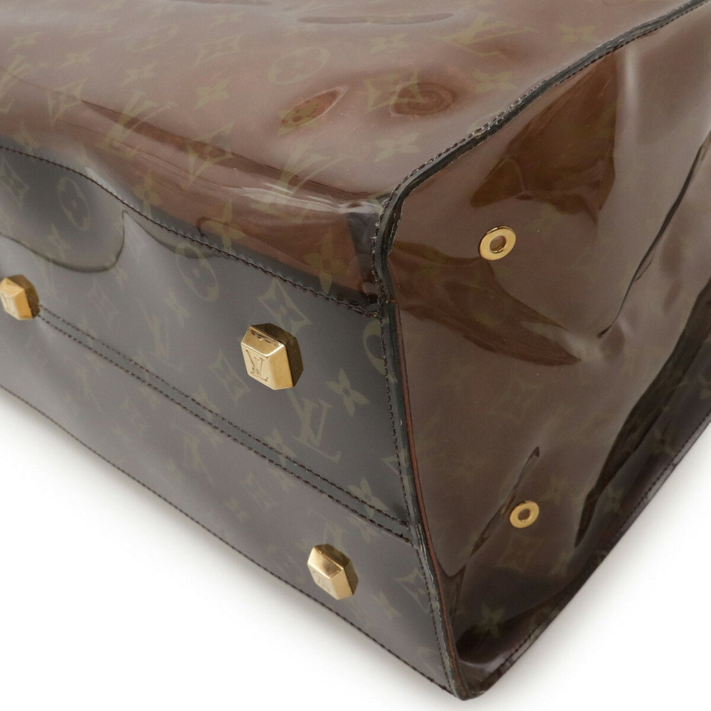 Louis Vuitton Brown Clear Vinyl Leather Beach Bag Shoulder Bag Tote Bag (Pre-Owned)