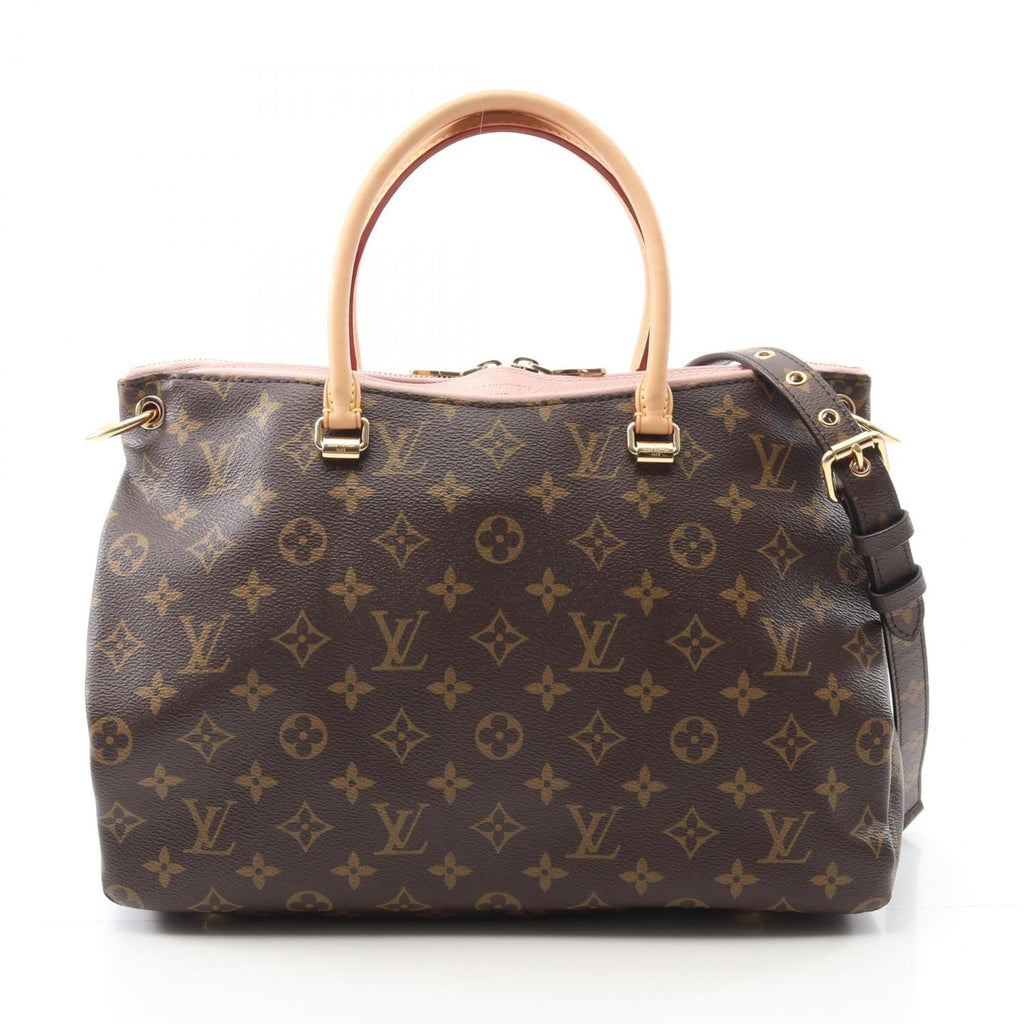 Louis Vuitton Black Brown Pink Rose Ballerine Coated Canvas Leather Handbag (Pre-Owned)