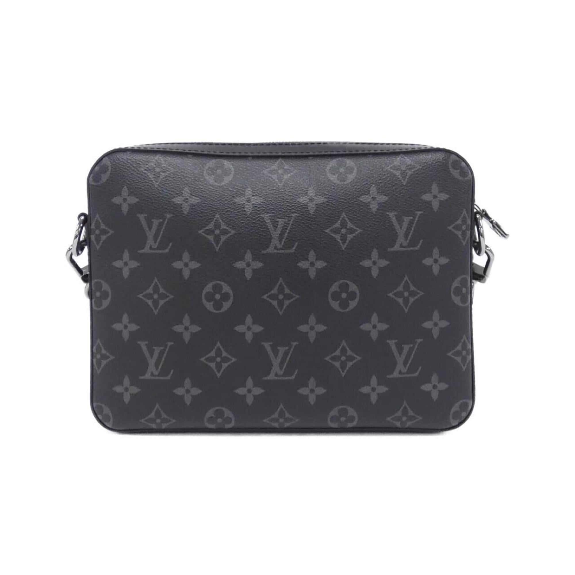 Louis Vuitton Black Gris Coated Canvas Shoulder Bag (Pre-Owned)