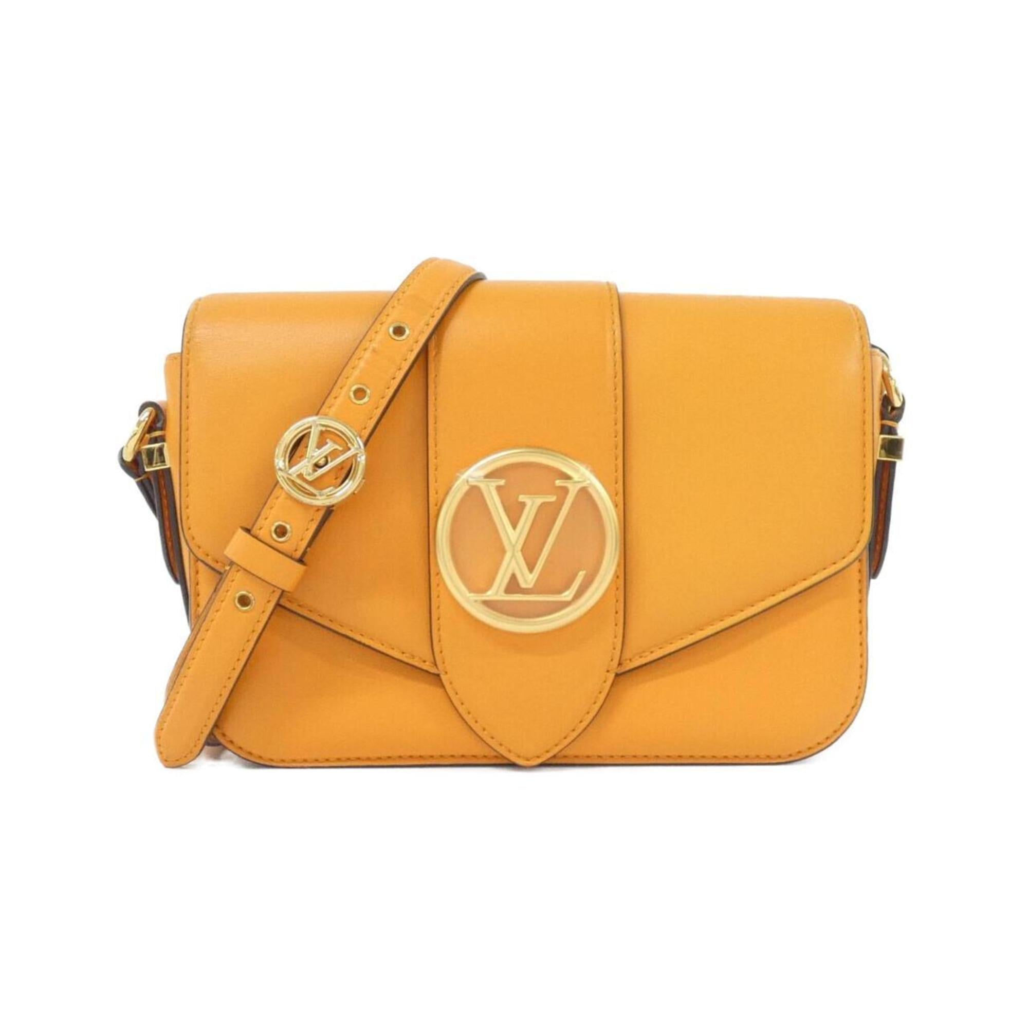 Louis Vuitton Orange Leather Shoulder Bag (Pre-Owned)