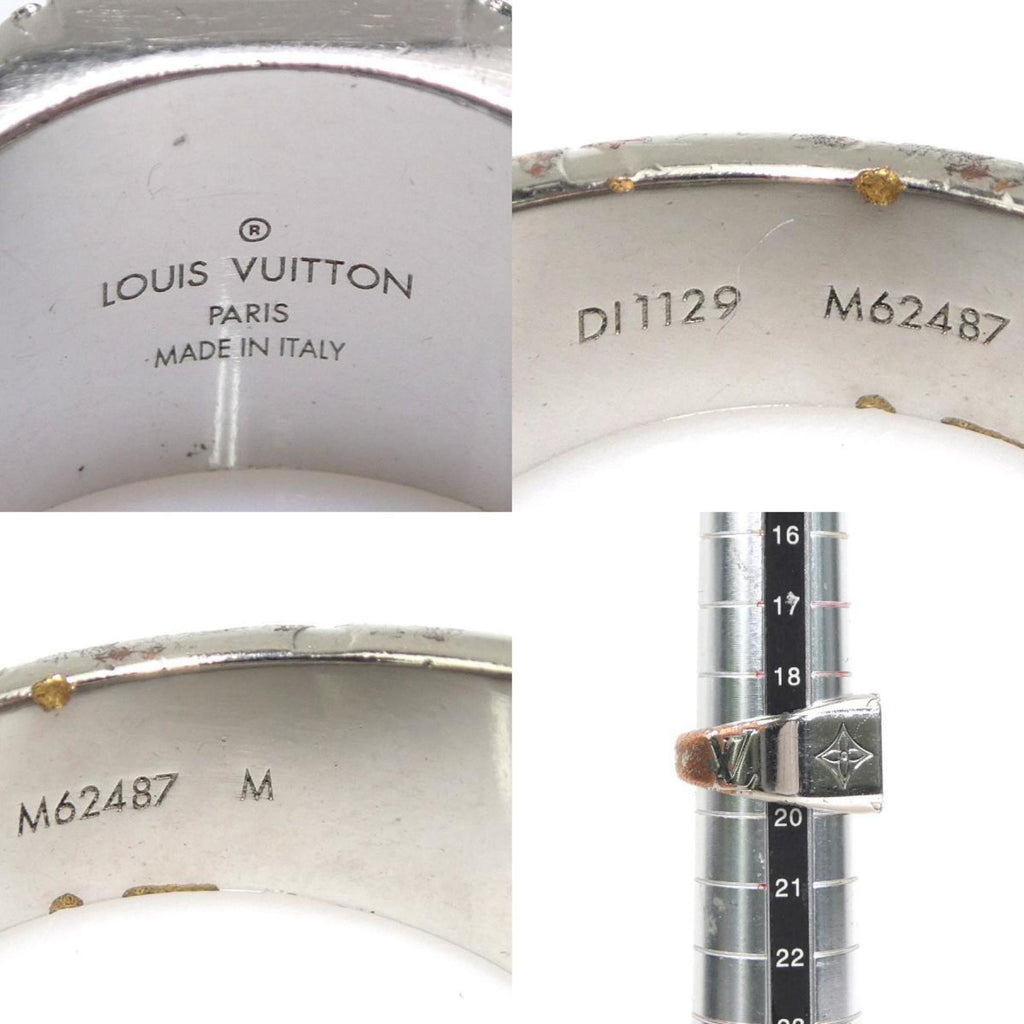Louis Vuitton Silver Metal Band Ring (Pre-Owned)