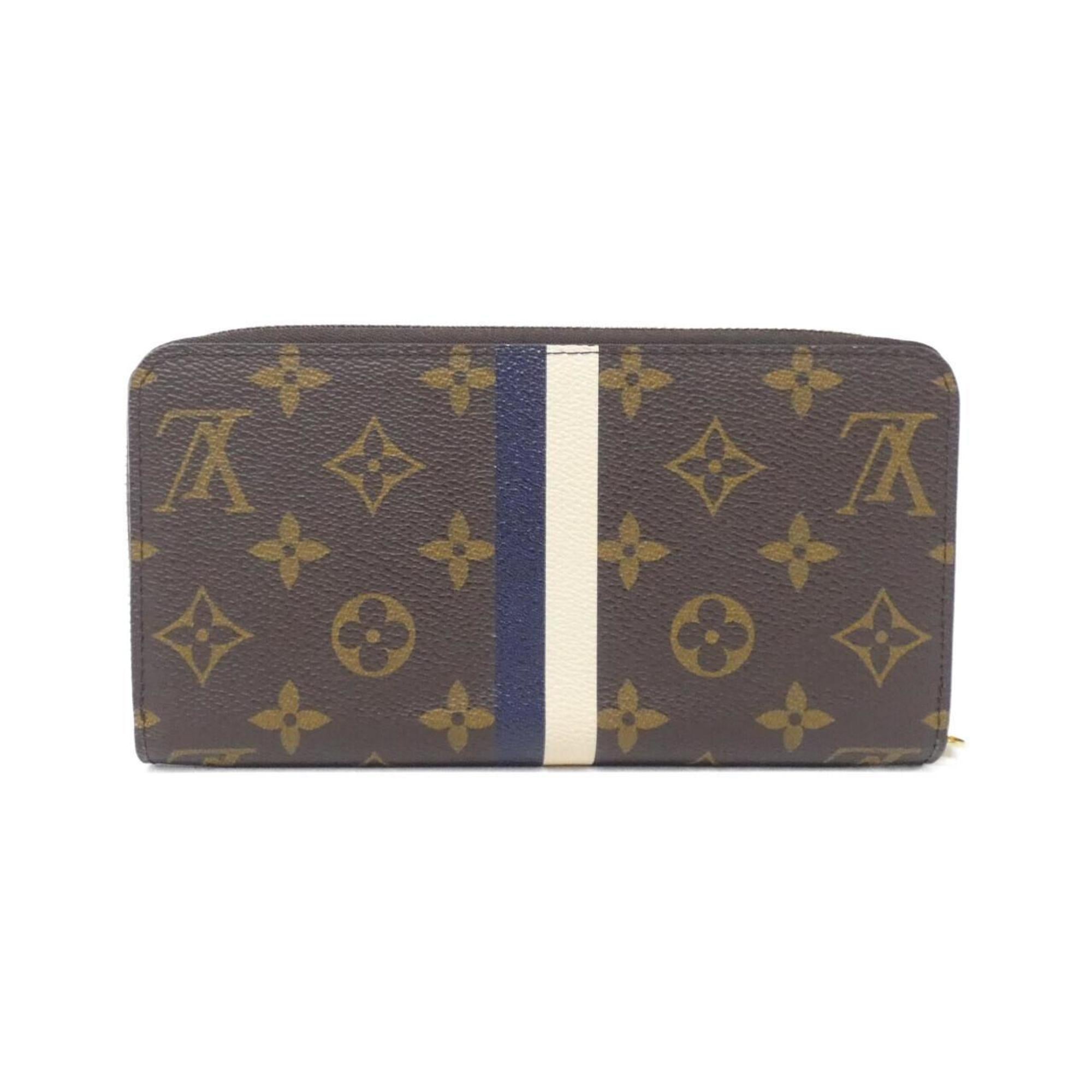 Louis Vuitton Marron Coated Canvas Long Wallet (Bi-Fold) (Pre-Owned)