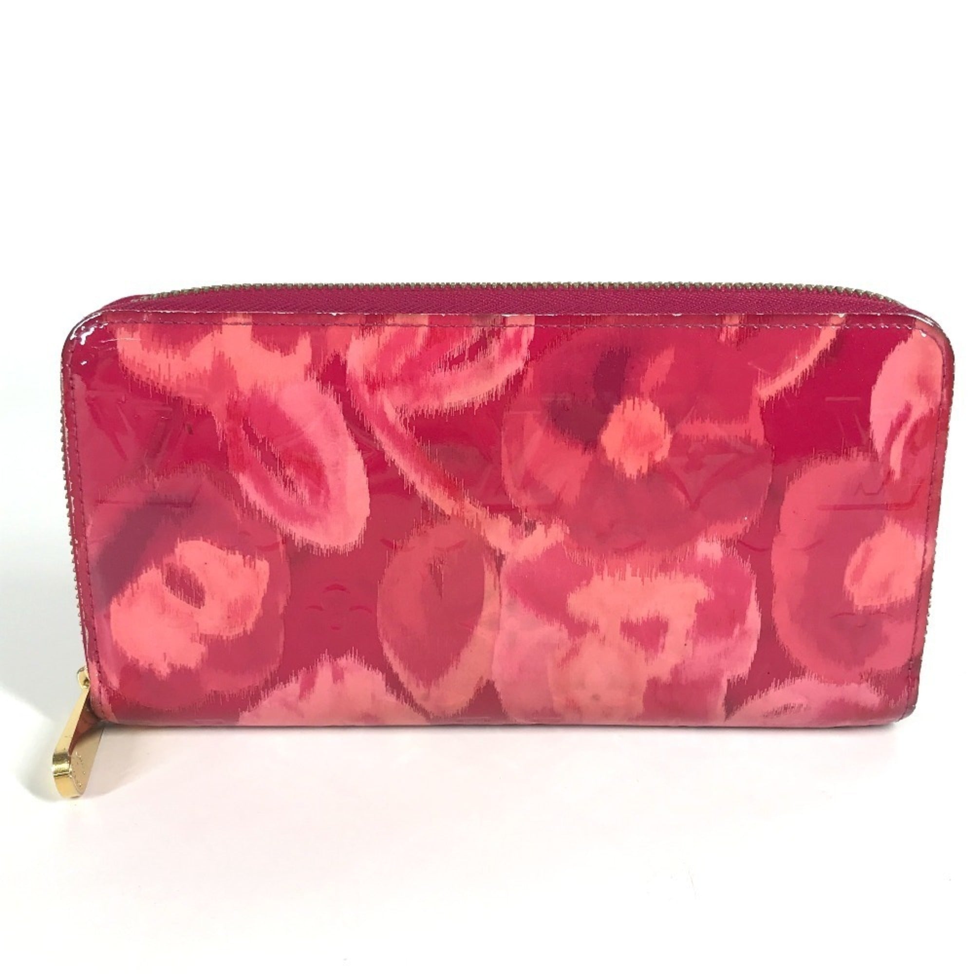Louis Vuitton Indian Rose Pink Patent Leather Long Wallet (Tri-Fold) (Pre-Owned)