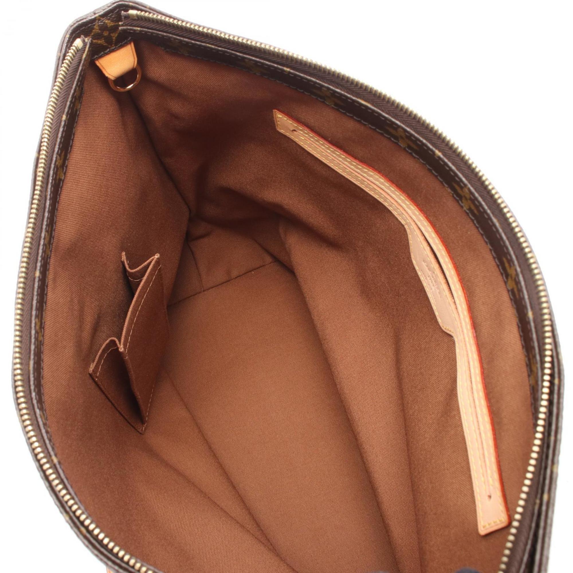 Louis Vuitton Brown Coated Canvas Leather Tote Bag (Pre-Owned)