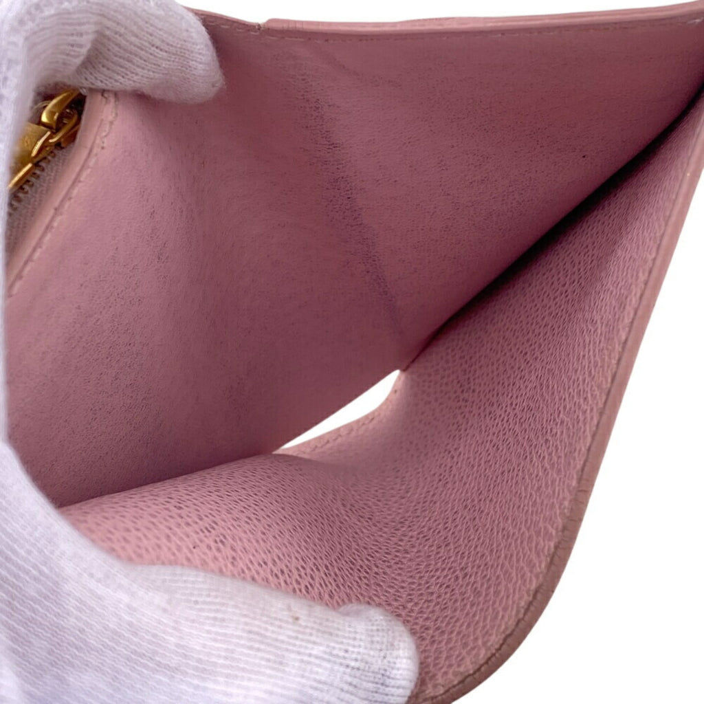 Louis Vuitton Pink Leather Wallet (Bi-Fold) (Pre-Owned)