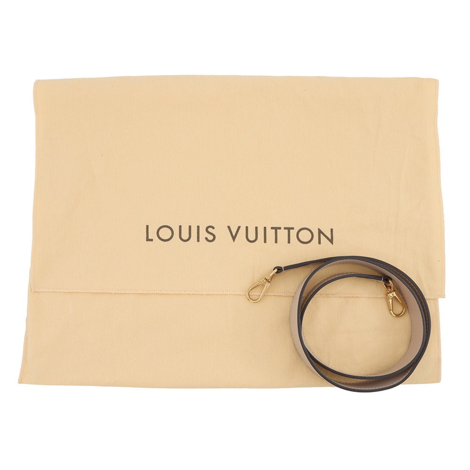 Louis Vuitton Grayish Light Blue Monogram Leather Handbag Shoulder Bag (Pre-Owned)