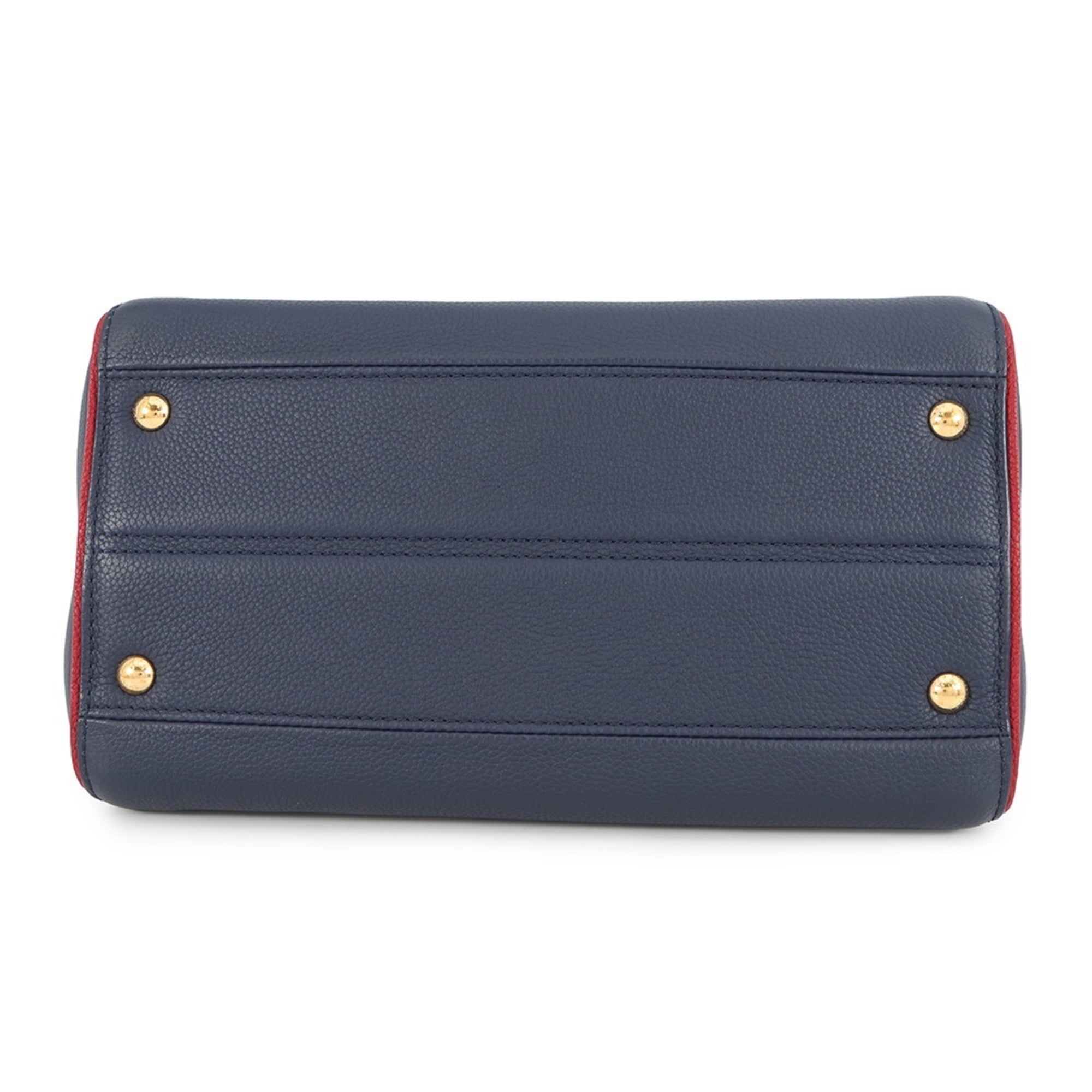 Louis Vuitton Monogram Navy Blue Leather Handbag (Pre-Owned)