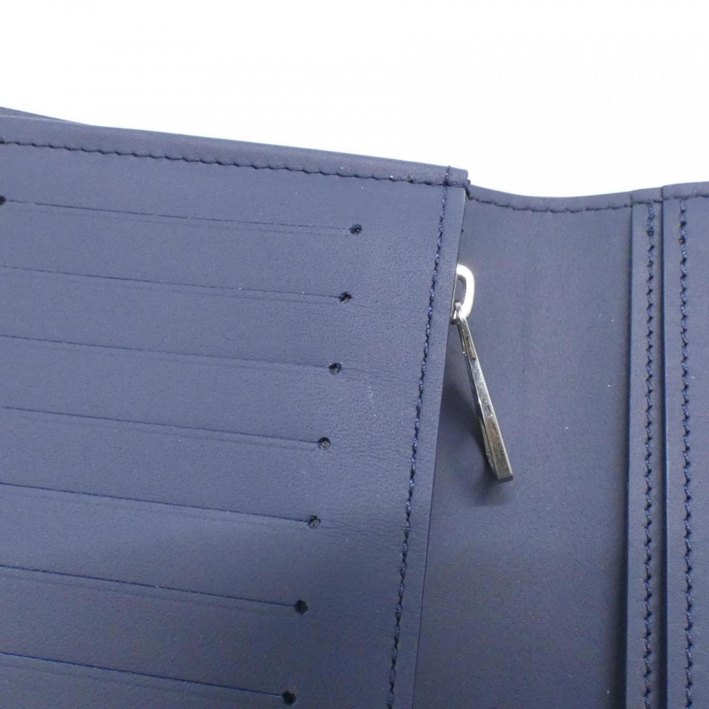 Louis Vuitton Navy Leather Long Wallet (Bi-Fold) (Pre-Owned)
