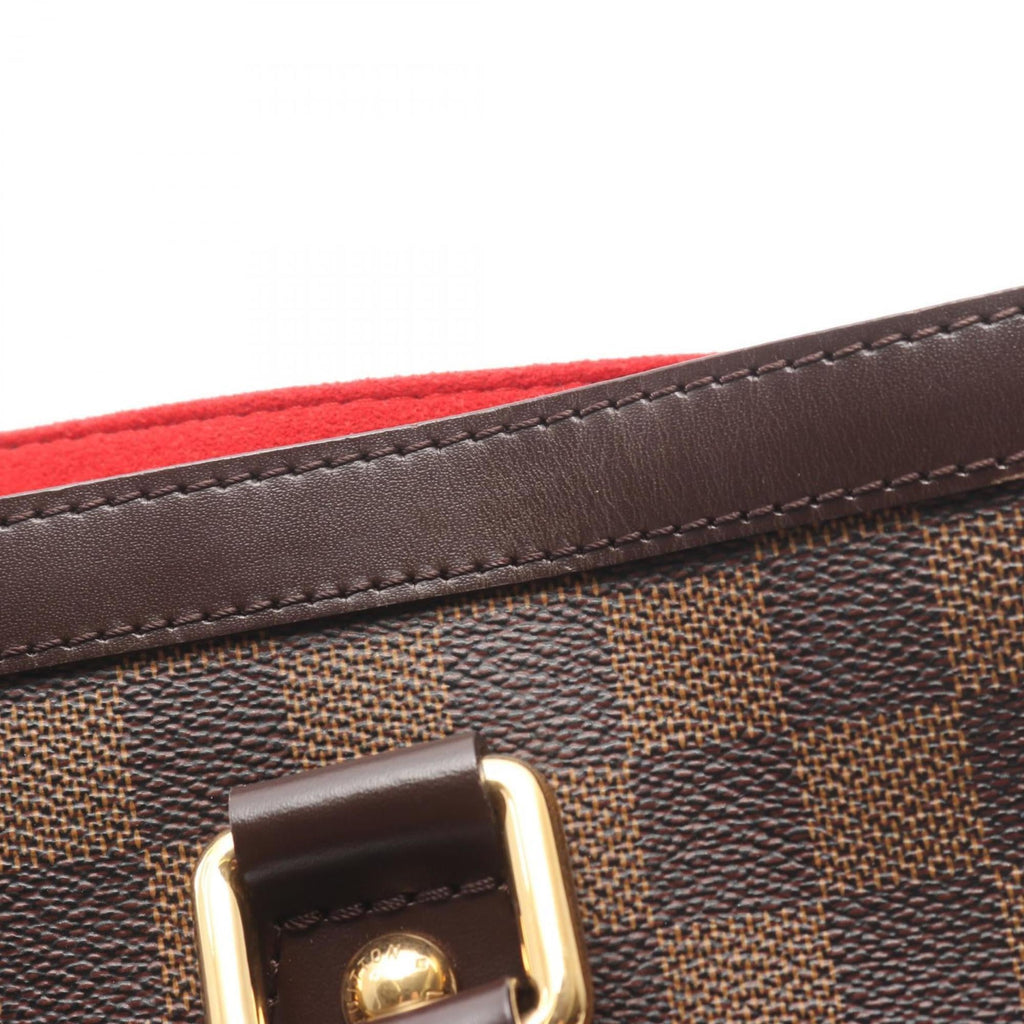 Louis Vuitton Brown Damier Canvas Coated Canvas Leather Tote Bag (Pre-Owned)