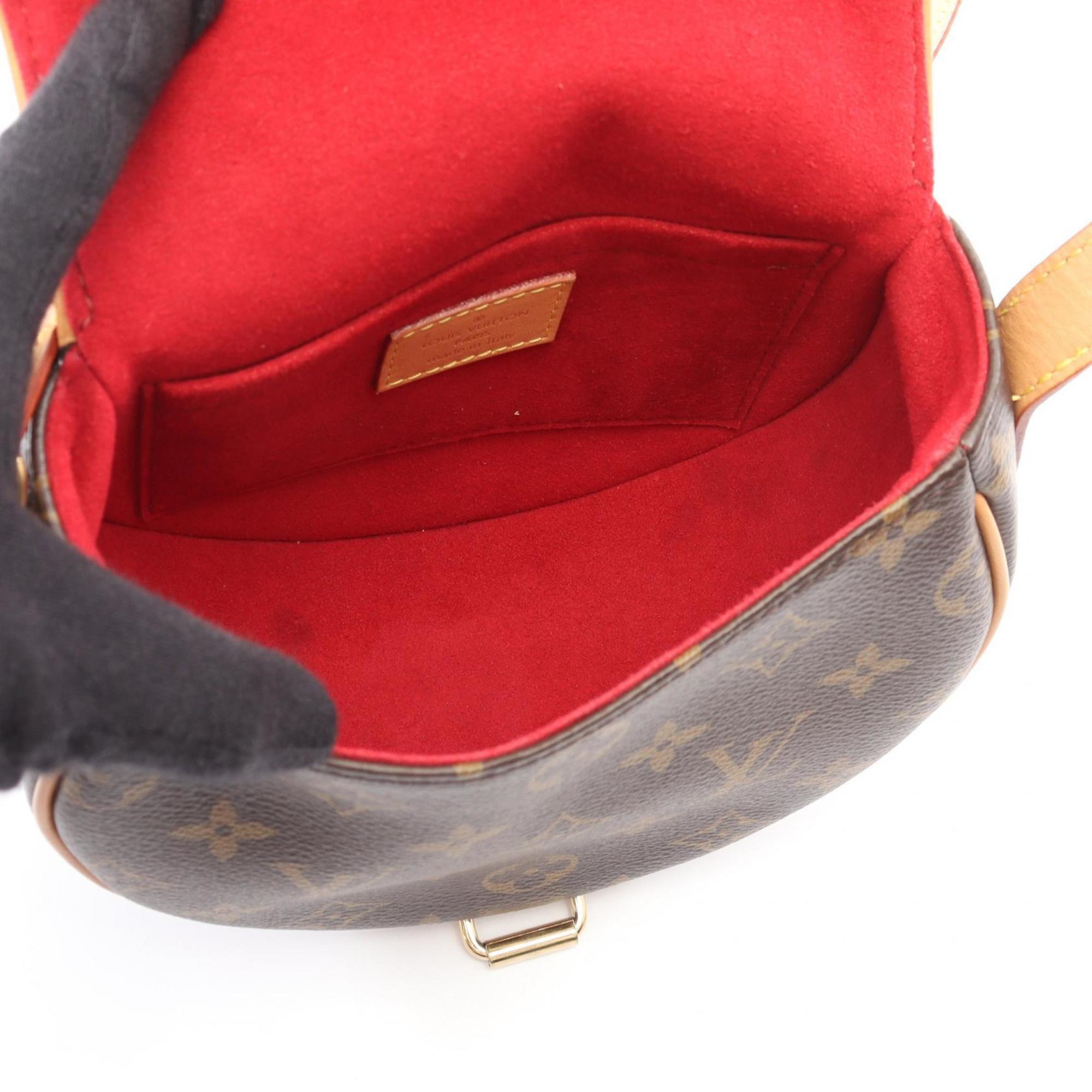 Louis Vuitton Brown Monogram Coated Canvas Leather Shoulder Bag (Pre-Owned)