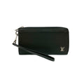 Louis Vuitton Black Leather Long Wallet (Bi-Fold) (Pre-Owned)