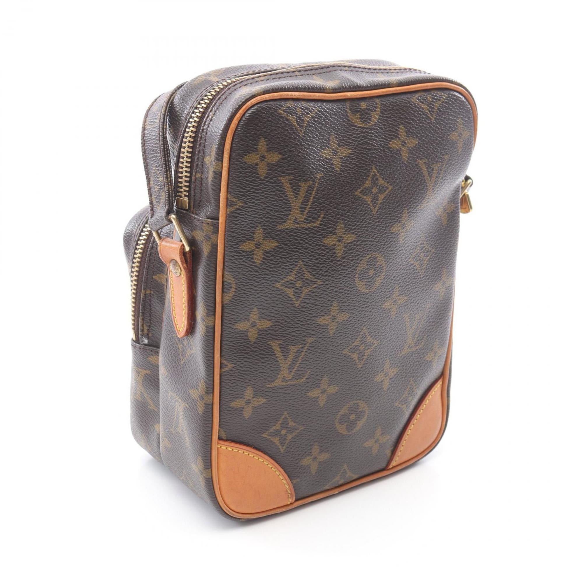 Louis Vuitton Brown Pvc Coated Canvas Leather Shoulder Bag (Pre-Owned)