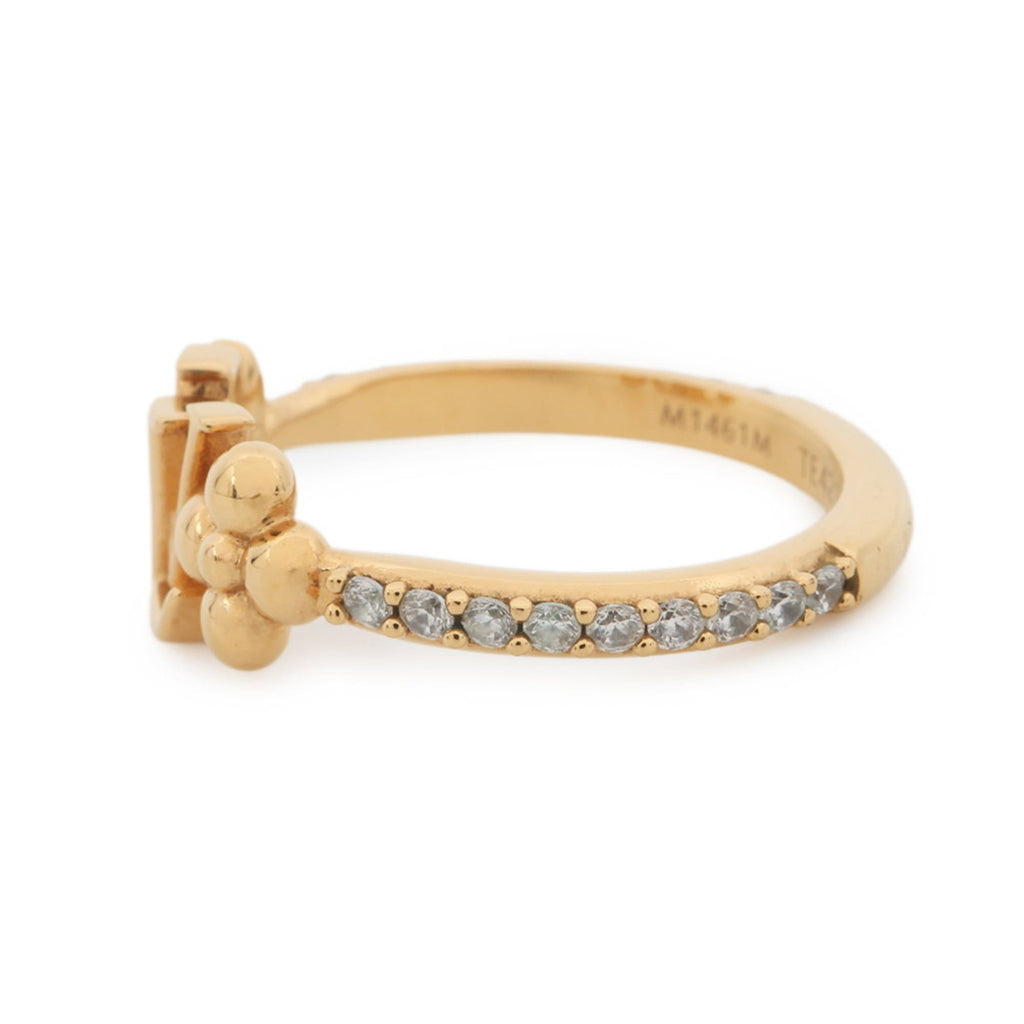 Louis Vuitton Gold Gold Plating Band Ring (Pre-Owned)