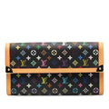 Louis Vuitton Brown Multi-Color Leather Pvc Long Wallet (Bi-Fold) (Pre-Owned)