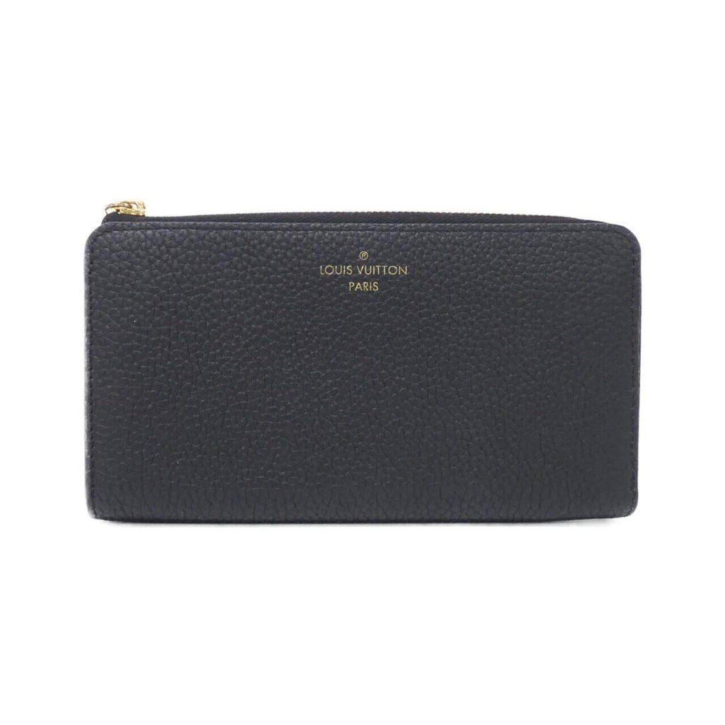 Louis Vuitton Black Leather Long Wallet (Bi-Fold) (Pre-Owned)