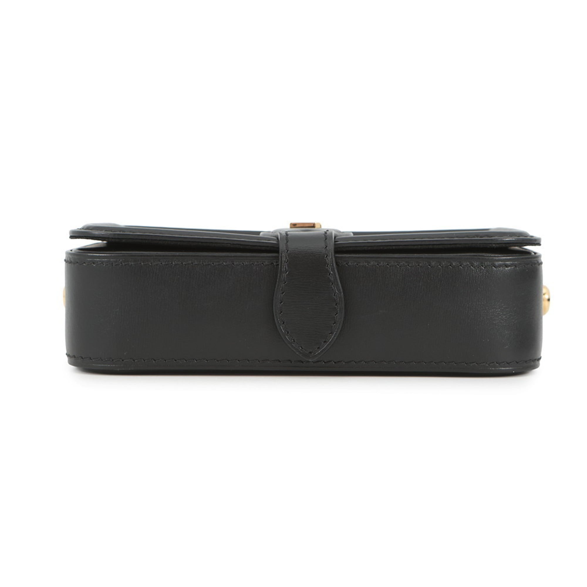 Louis Vuitton Noir Leather Shoulder Bag (Pre-Owned)