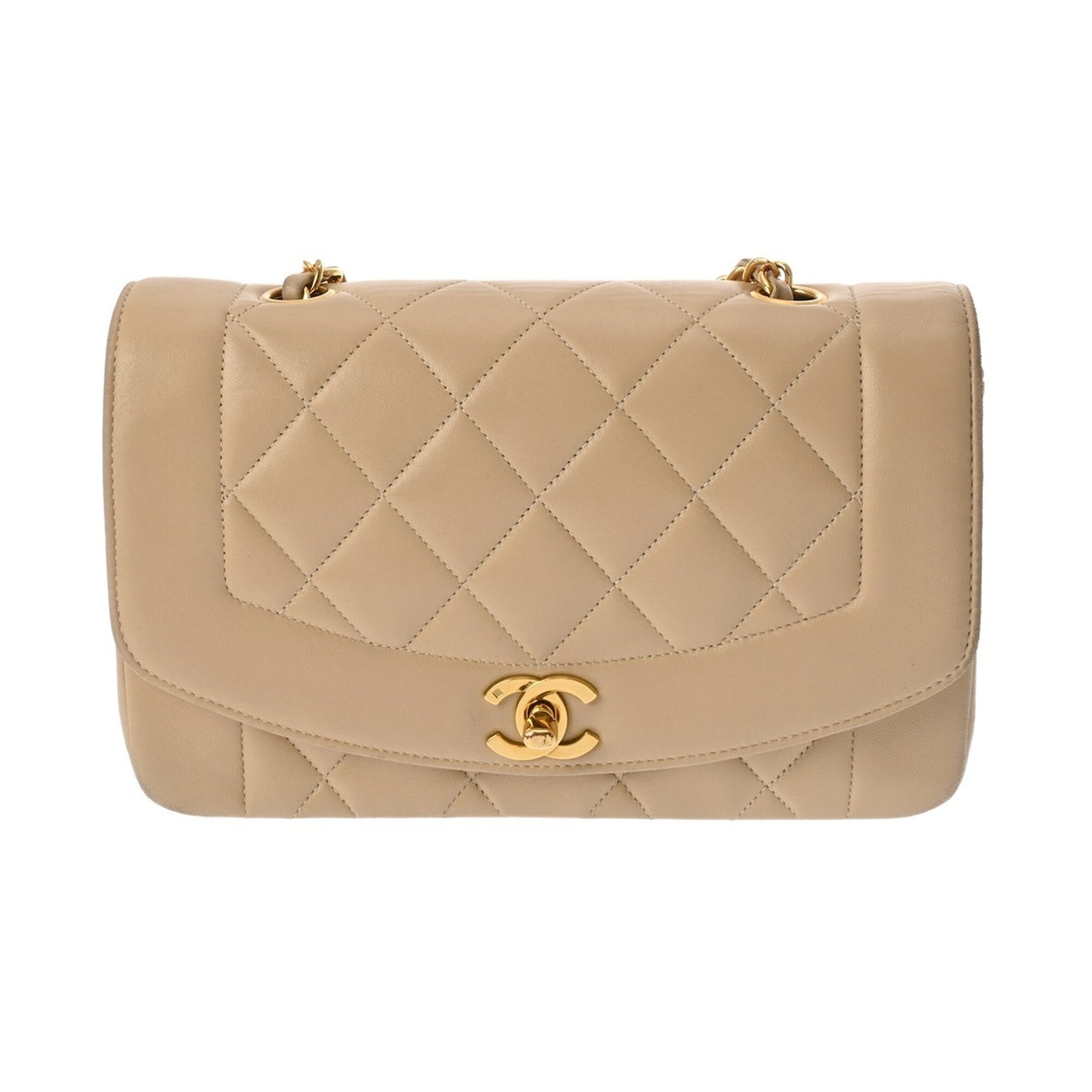 Vintage Diana Flap Bag Quilted Lambskin Small