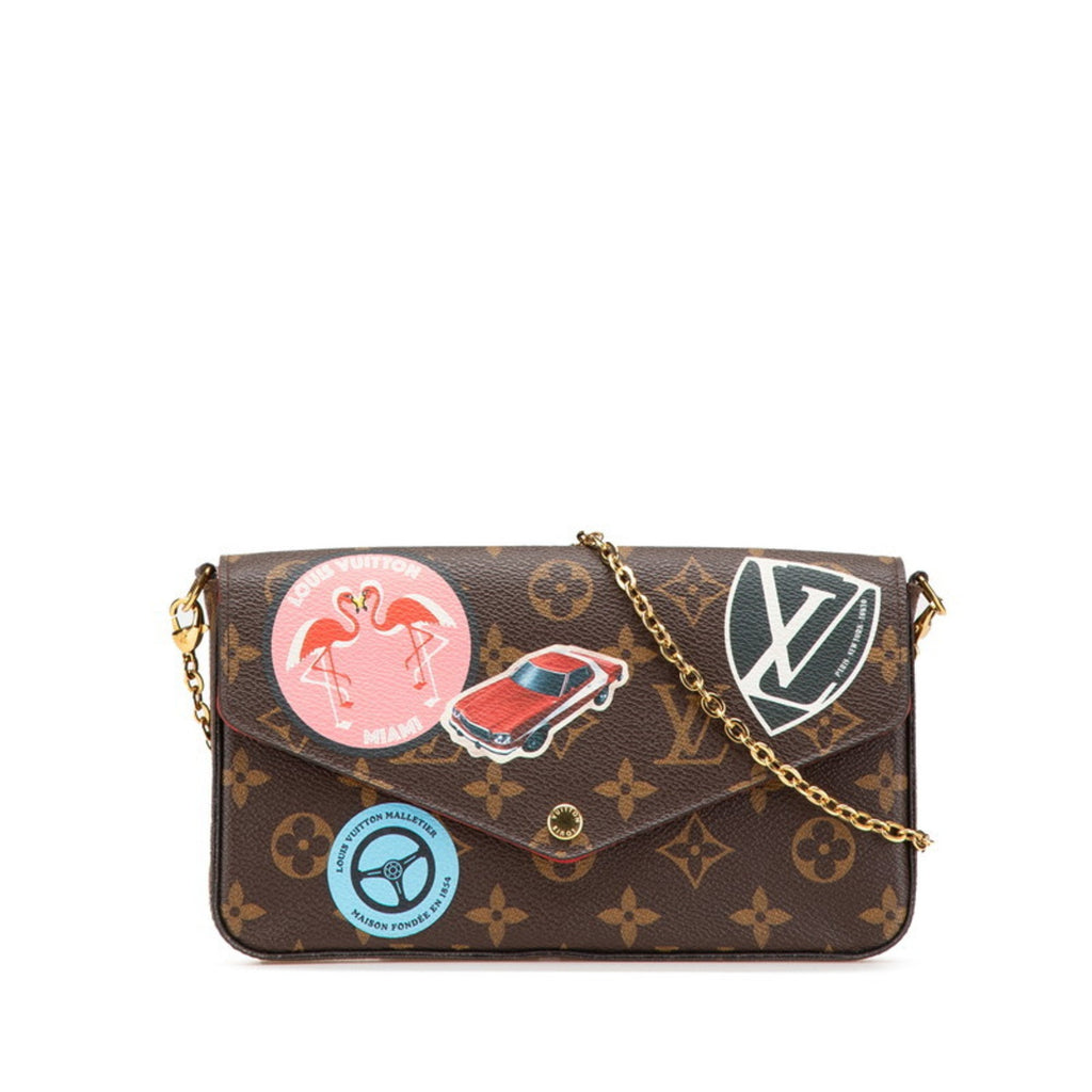Louis Vuitton Brown Multi-Color Pvc Pochette Shoulder Bag (Pre-Owned)