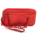 Louis Vuitton Red Color Monogram Empreinte Leather Clutch Bag (Pre-Owned)