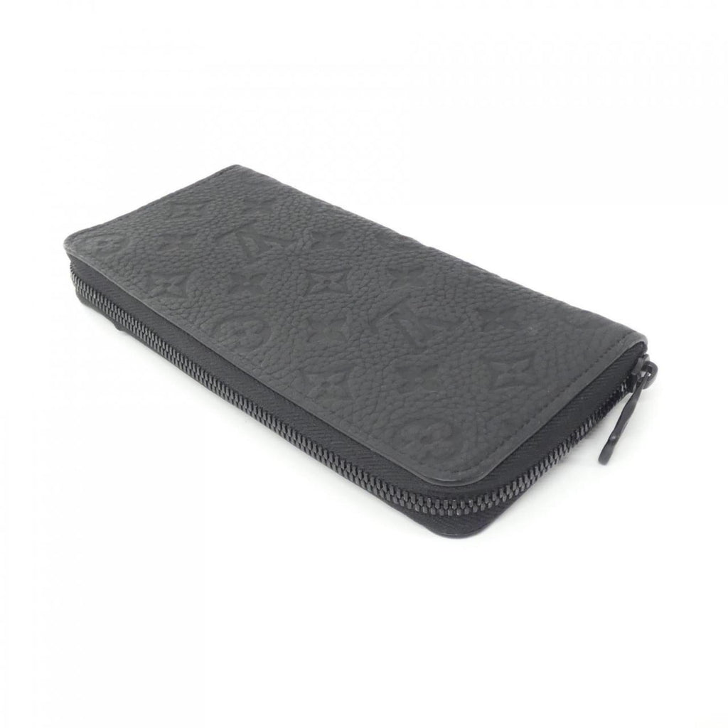 Louis Vuitton Black Leather Long Wallet (Bi-Fold) (Pre-Owned)