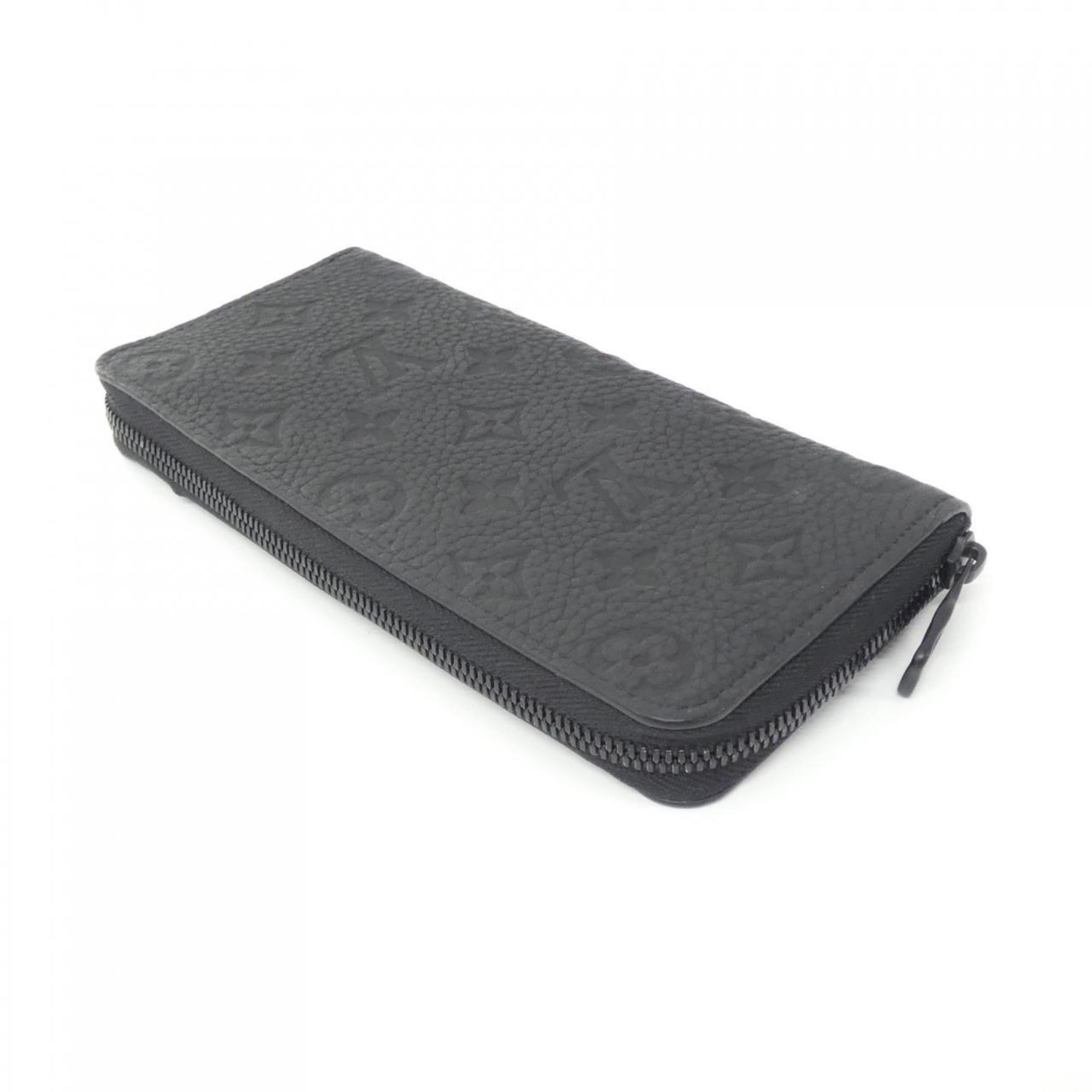 Louis Vuitton Black Leather Long Wallet (Bi-Fold) (Pre-Owned)