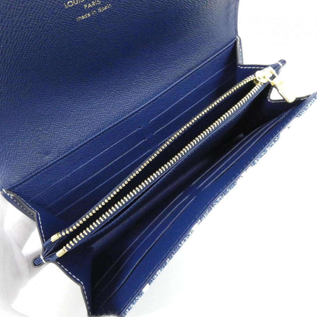 Louis Vuitton Blue Navy Monogram Long Wallet (Bi-Fold) (Pre-Owned)