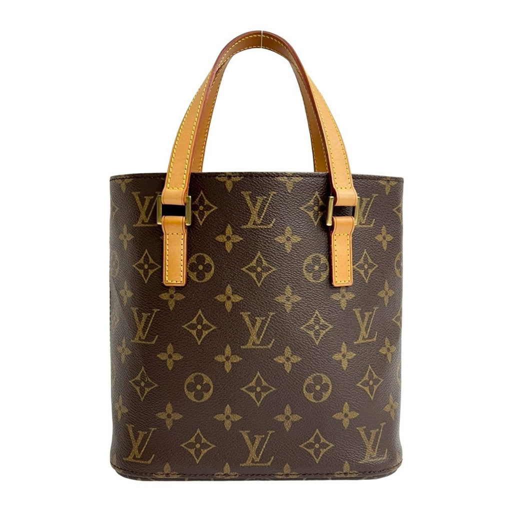Louis Vuitton Brown Leather Pvc Handbag Tote Bag (Pre-Owned)