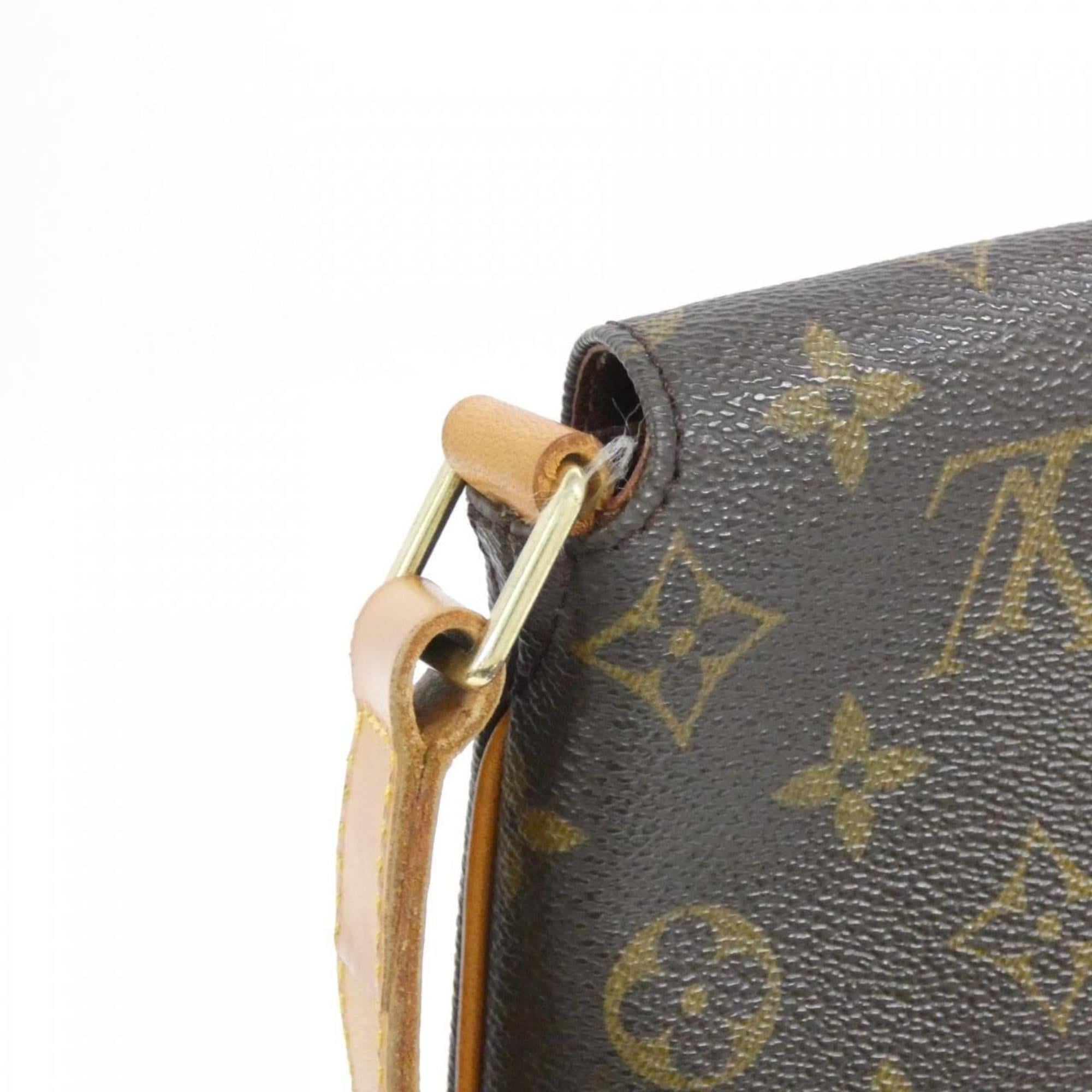 Louis Vuitton Marron Coated Canvas Shoulder Bag (Pre-Owned)